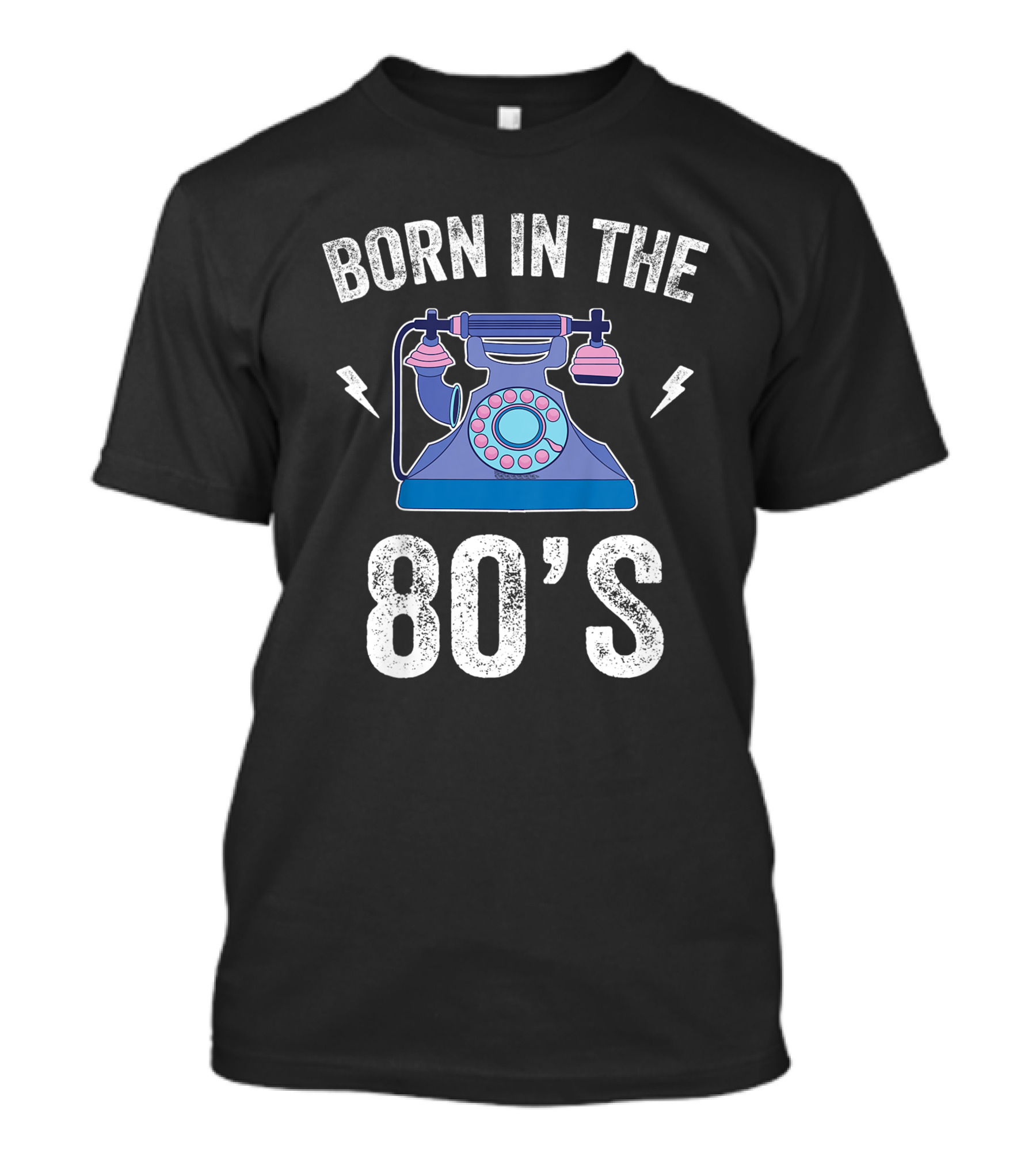 Born In The 80's 1980s Retro Rotary Telephone Vintage 80s T-Shirt