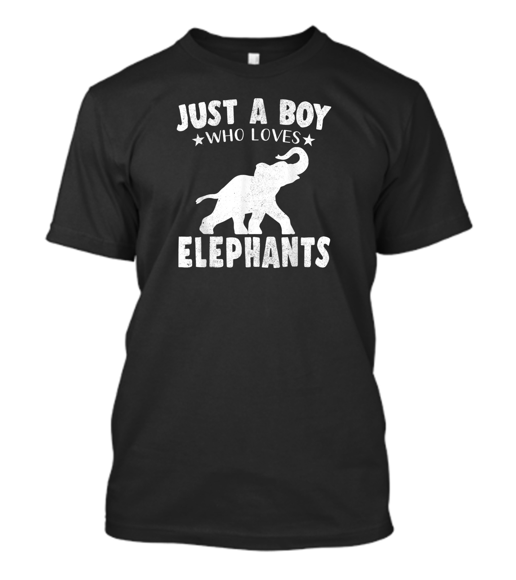 Just A Boy Who Loves Elephants Cool Animals Lover Basic T-Shirt