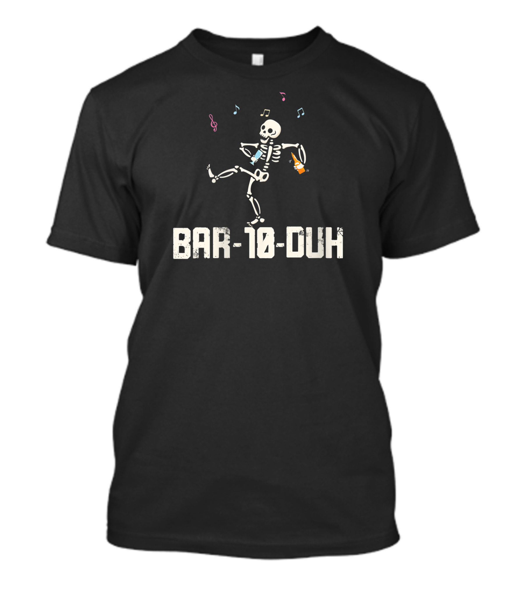 Women Bar 10 Duh Funny Cool Skeleton Bartender Music T-Shirt