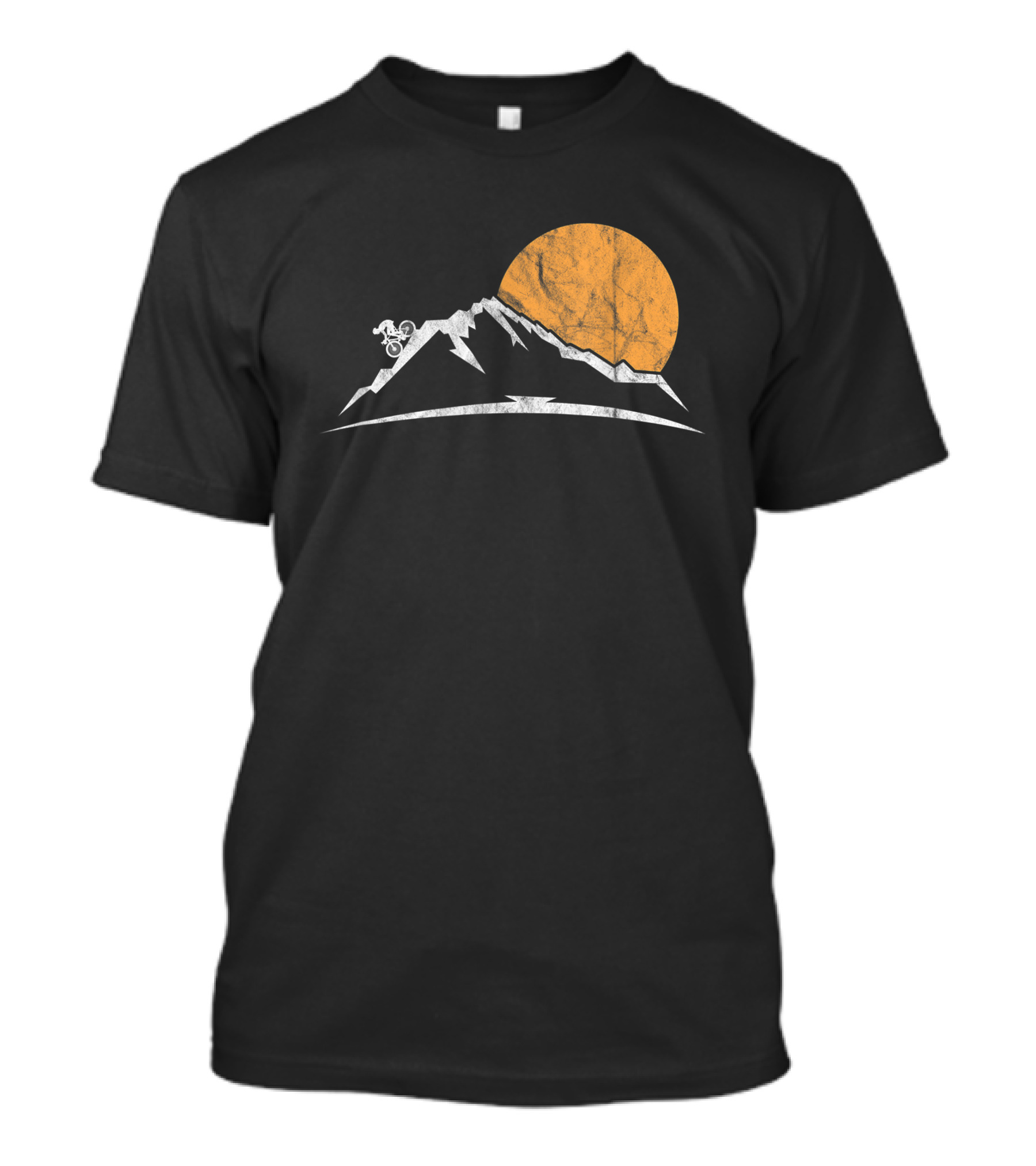 Mountain Bike MTB Downhill Biking Cycling With Sun And Mountain T-Shirt