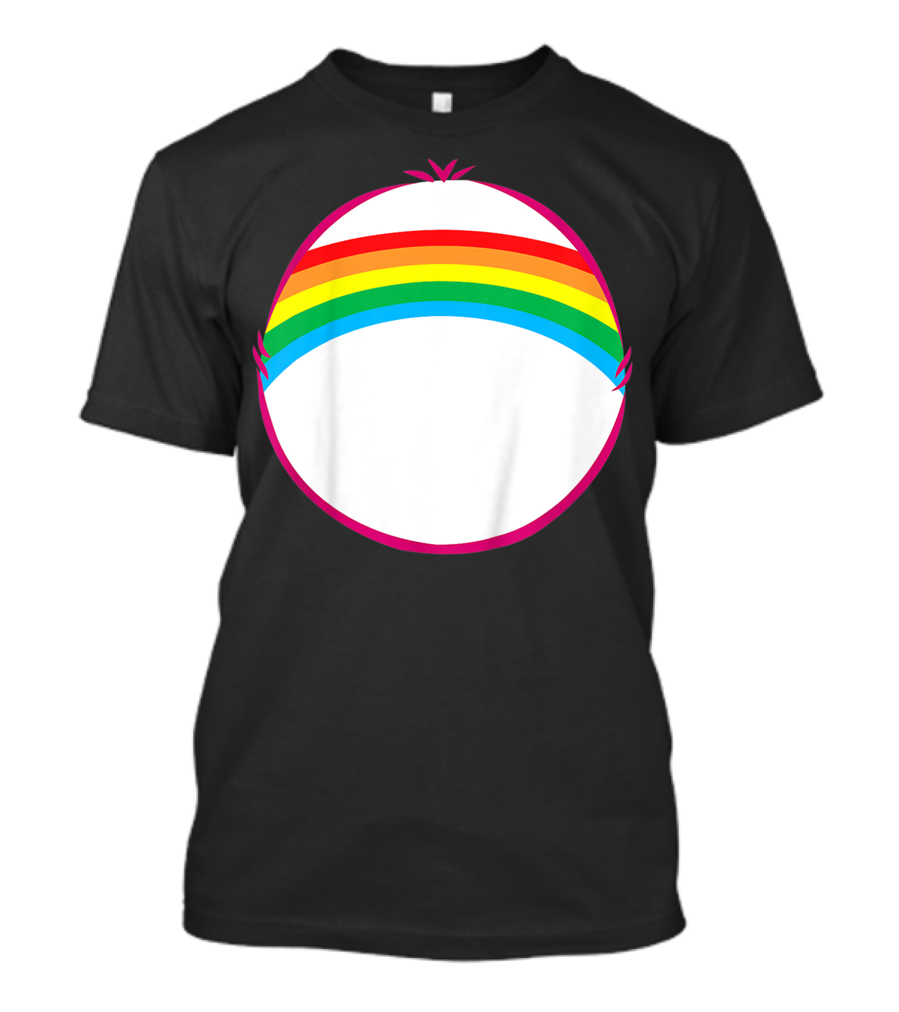 Adult Bear Cheer Rainbow Classic Icon Rainbow Arch T-Shirt
