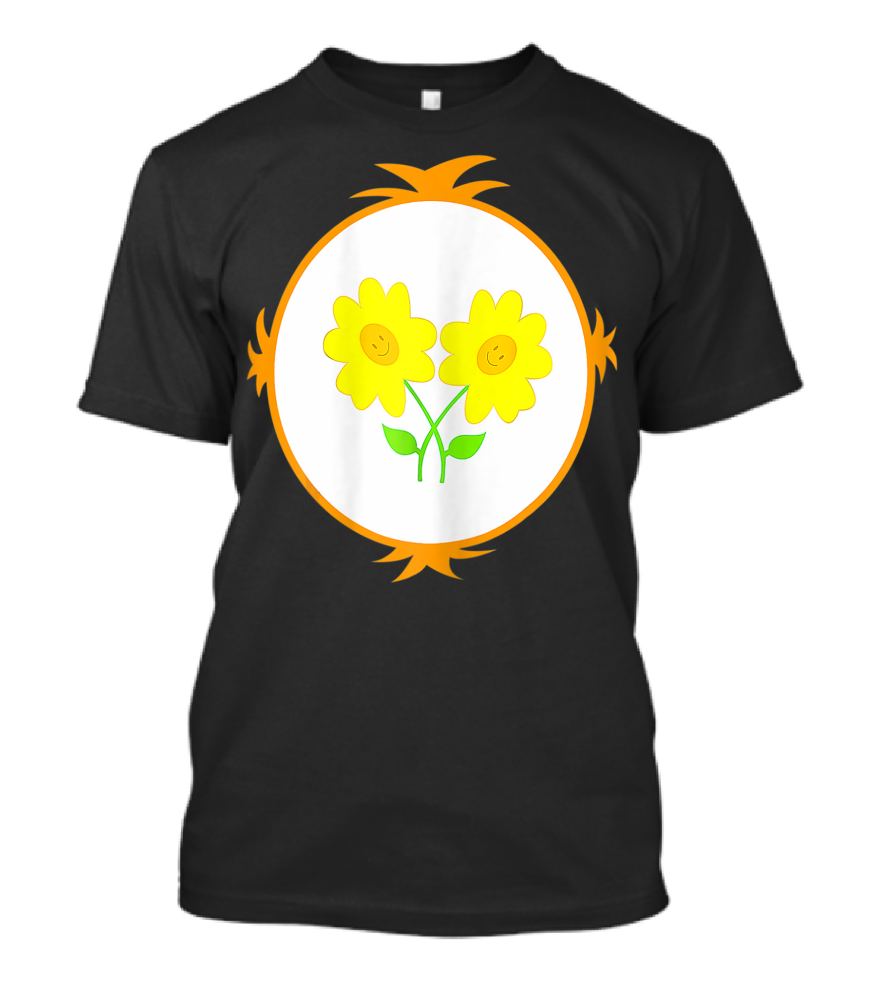 I Care Funny Halloween Bear Costume Best Friend Smiling Flowers T-Shirt