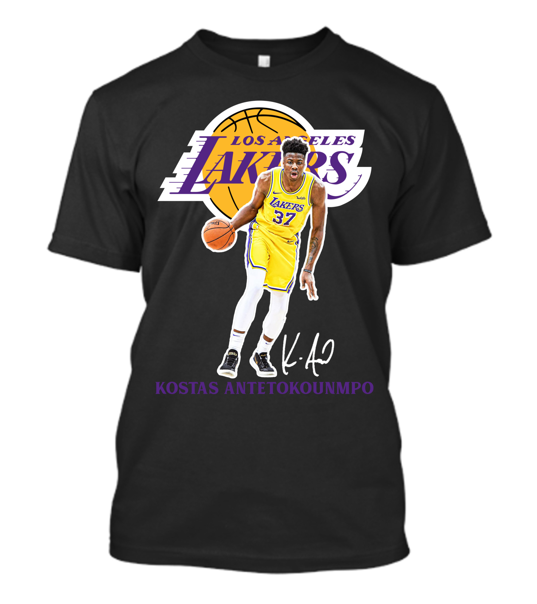 Kostas Antetokounmpo Los Angeles Lakers 37 La12 T-Shirt