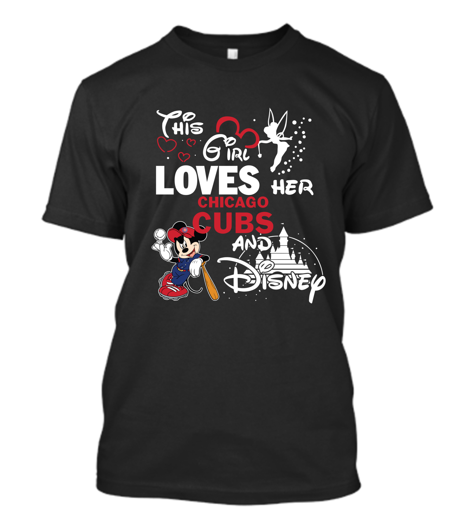 This Girl Loves Her Chicago Cubs And Disney Mickey Mlb T-Shirt
