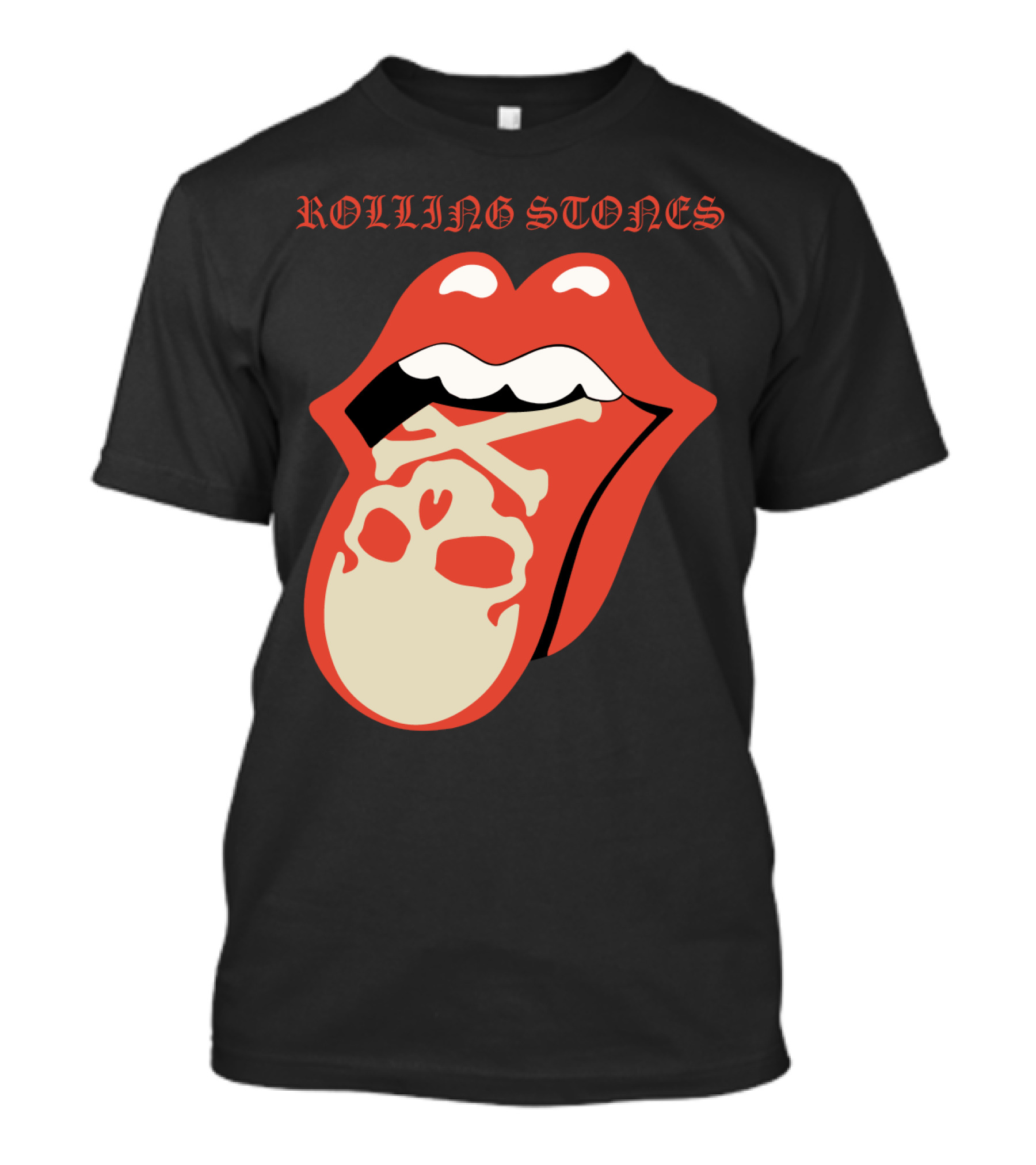 Rolling Stones Tongue With Skull T-Shirt