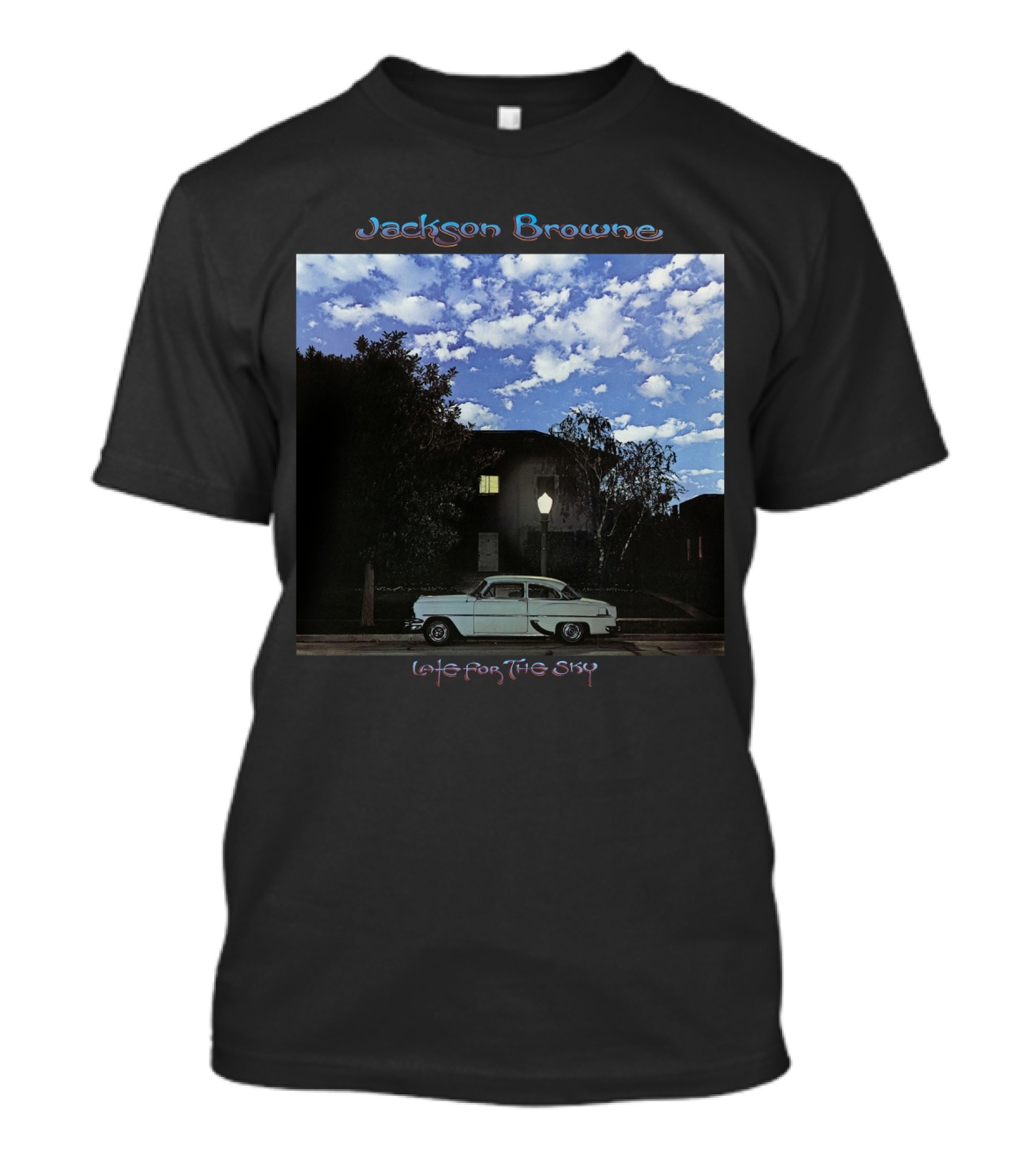 Jackson Browne Late For The Sky Vintage Car Night Scene T-Shirt