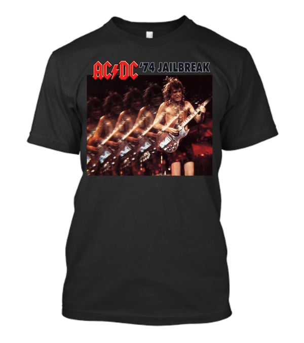 Acdc '74 Jailbreak Angus Young Concert T-Shirt