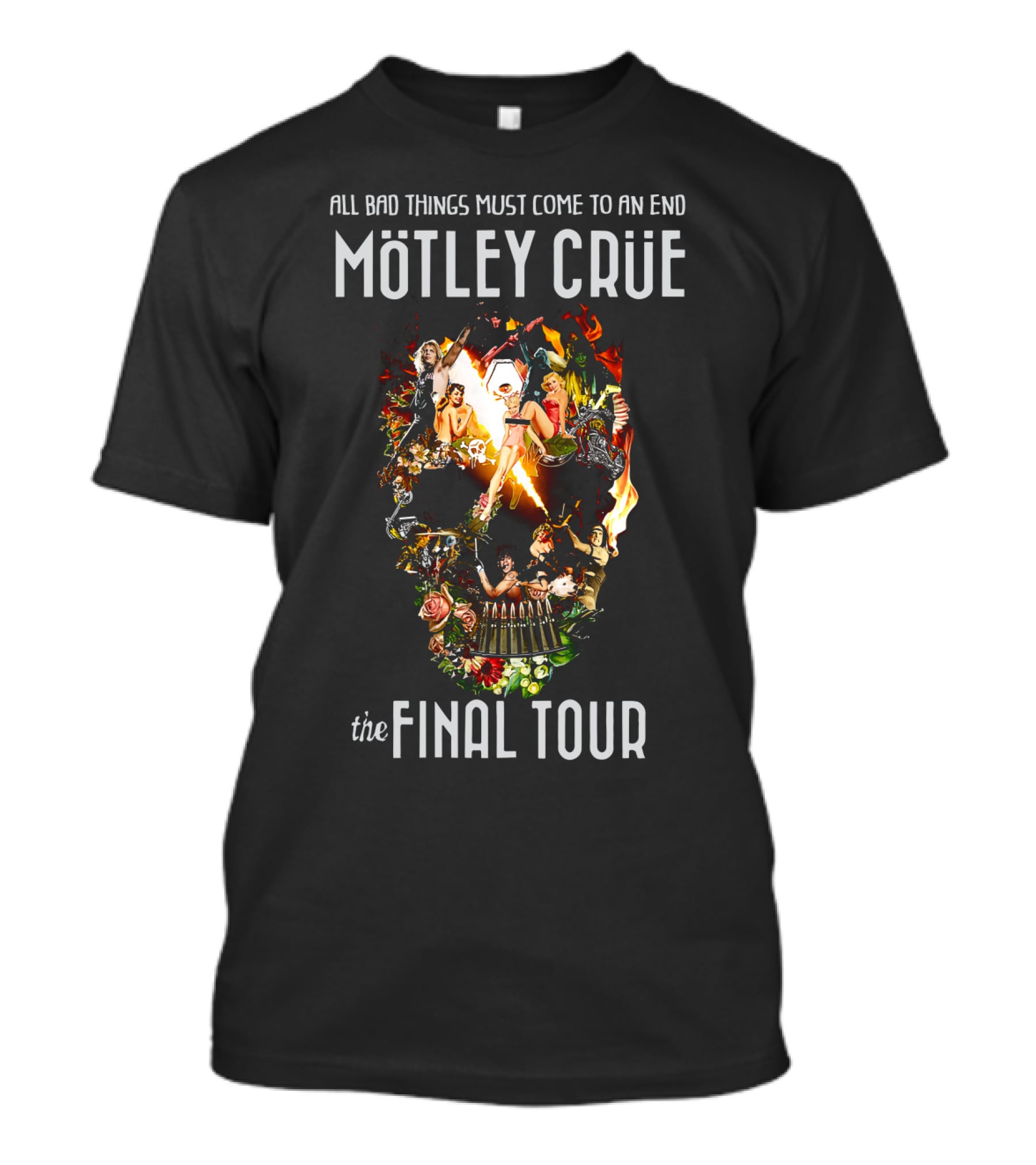 Mötley Crüe All Bad Things Must Come To An End The Final Tour T-Shirt