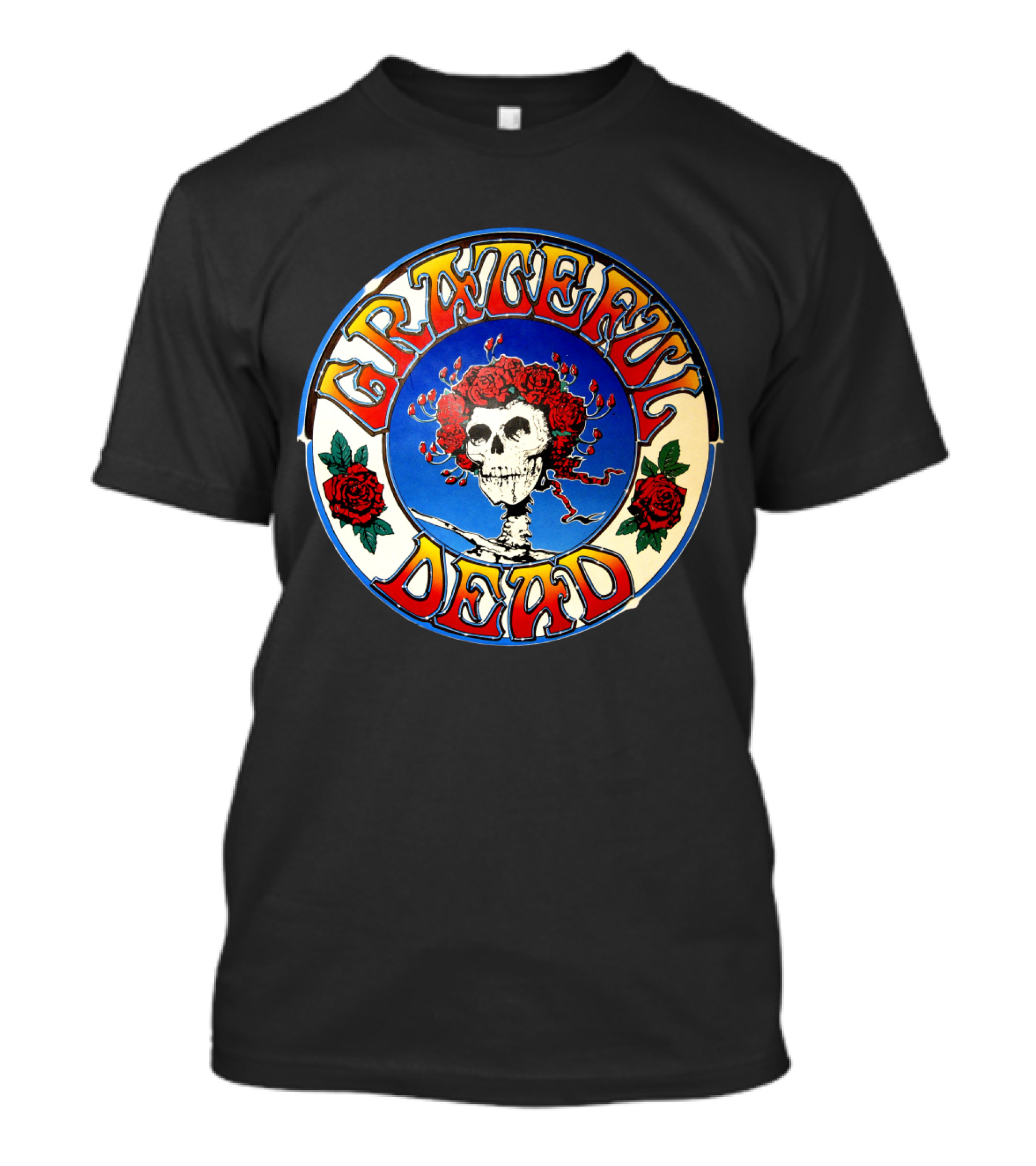 Grateful Dead Skeleton And Roses Circular T-Shirt