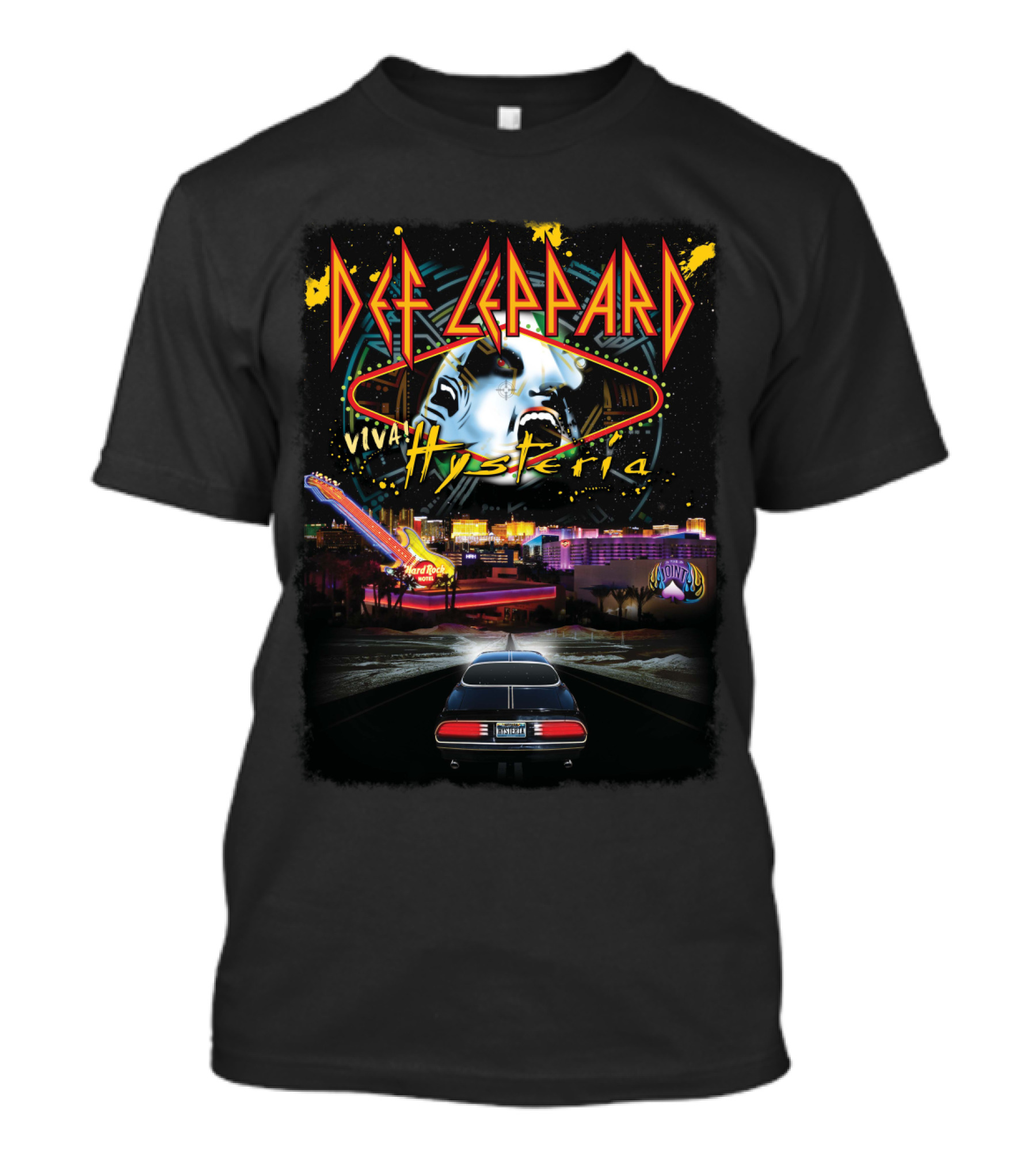 Def Leppard Viva Hysteria Las Vegas Car Scene T-Shirt