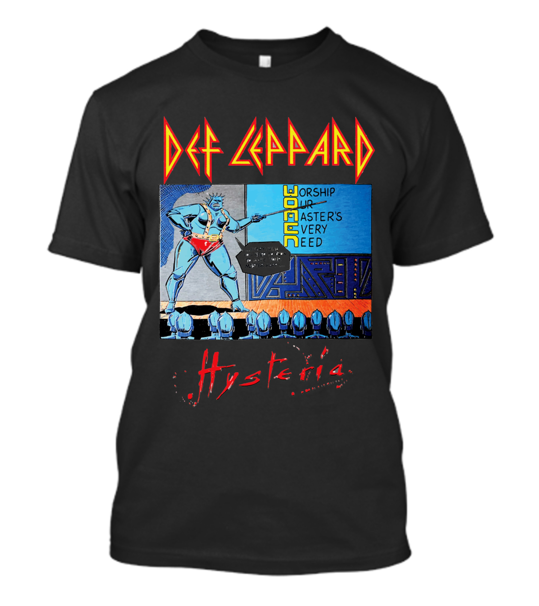 Def Leppard Hysteria Worship Woman Master's Need T-Shirt