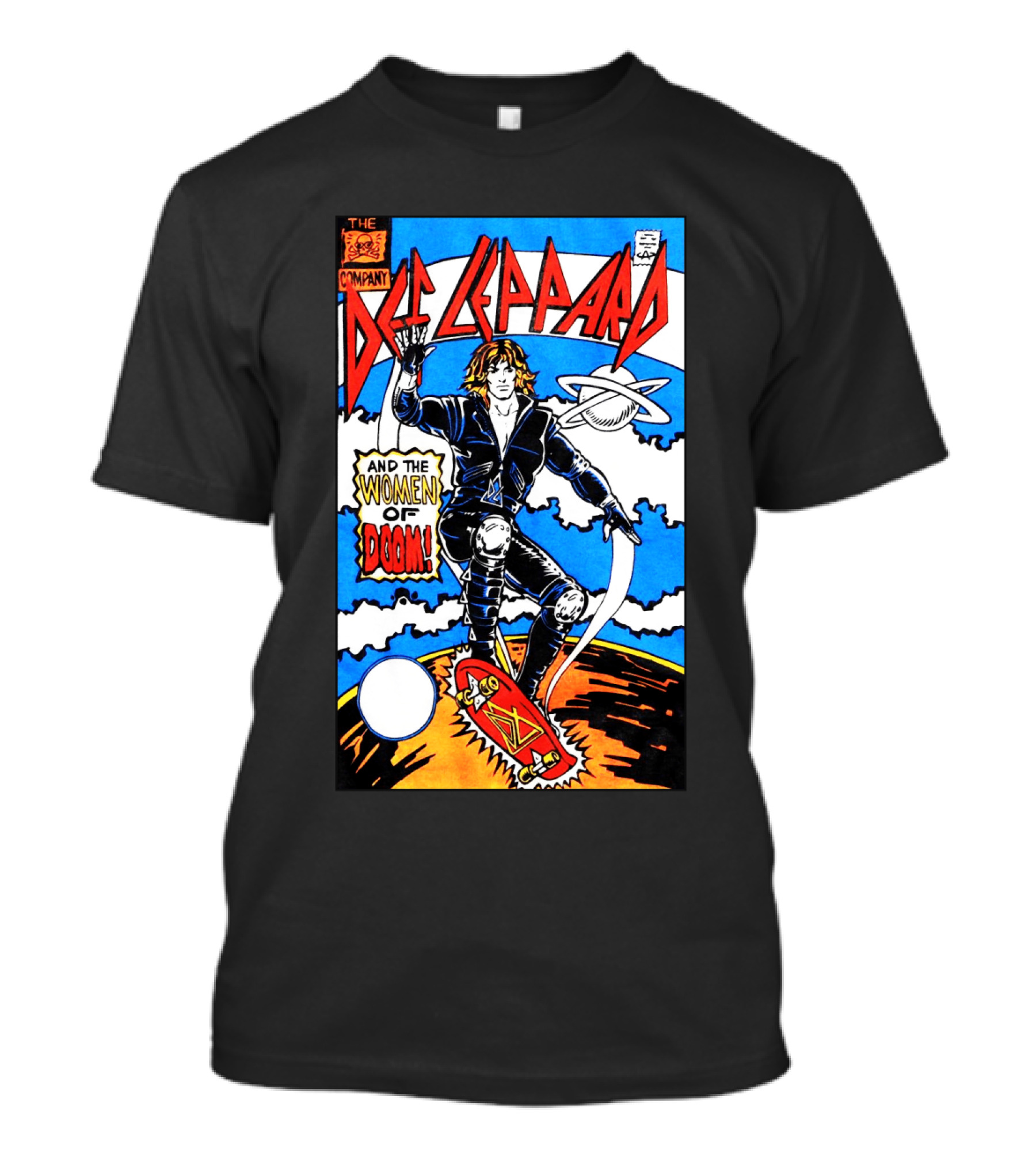 Def Leppard And The Women Of Doom Comic Style Artwork T-Shirt