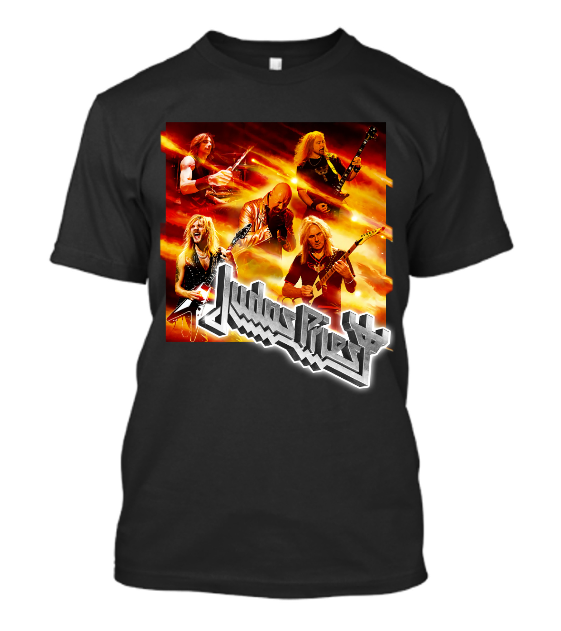 Judas Priest Firepower Tour Band Members Collage T-Shirt