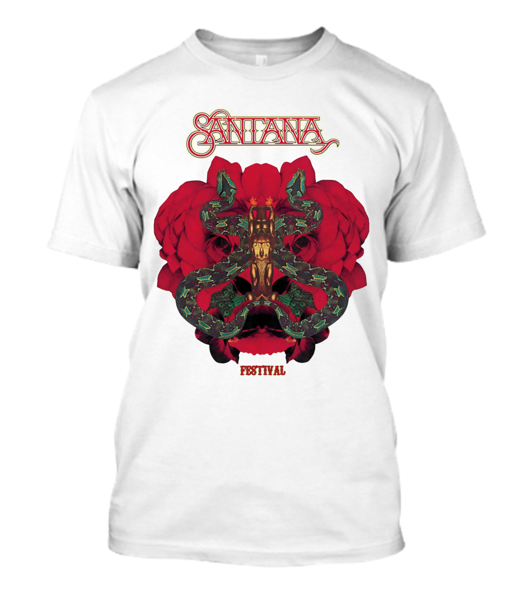 Santana Festival Snake And Rose T-Shirt