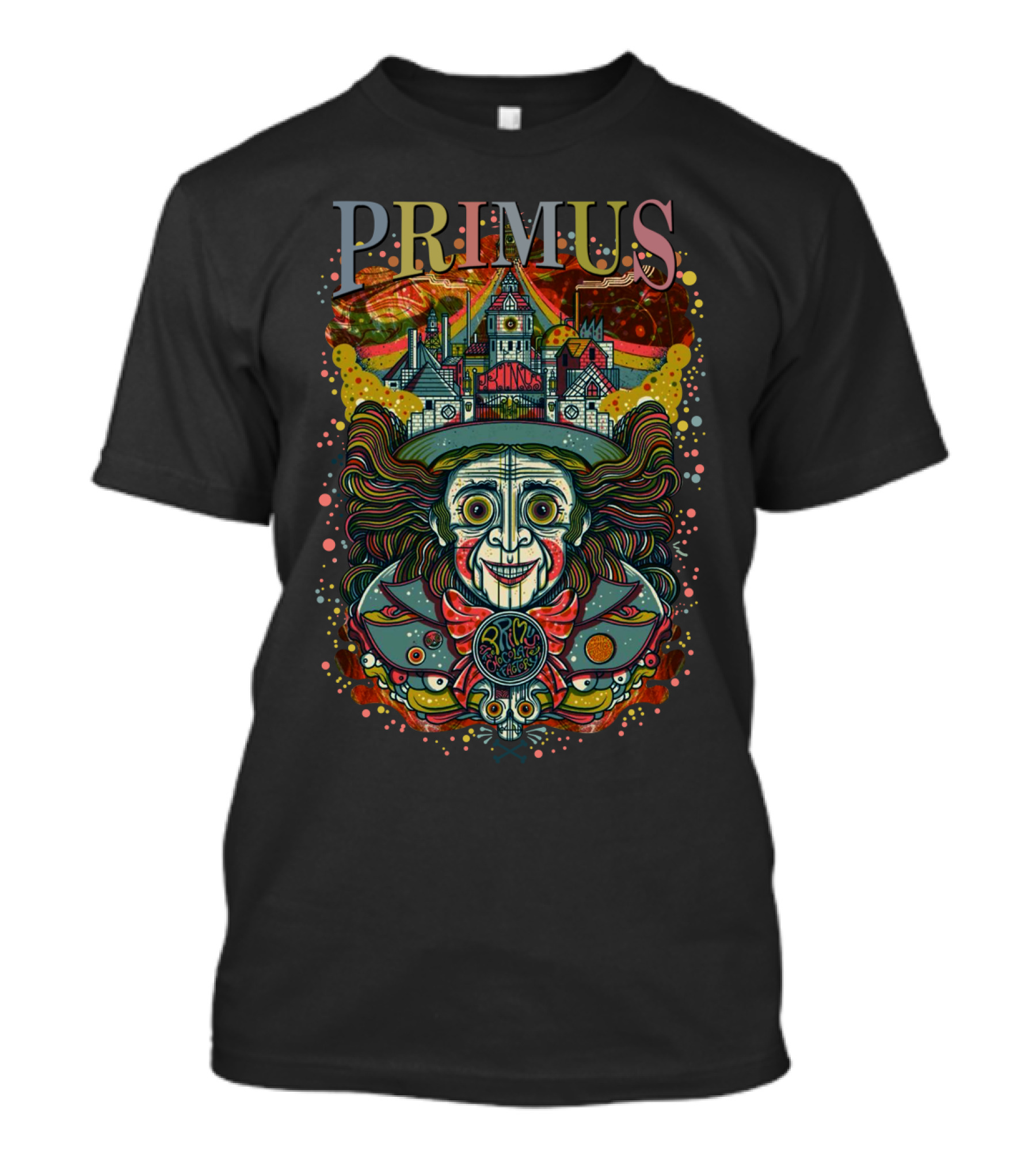 Primus Psychedelic Clown Castle Artwork T-Shirt