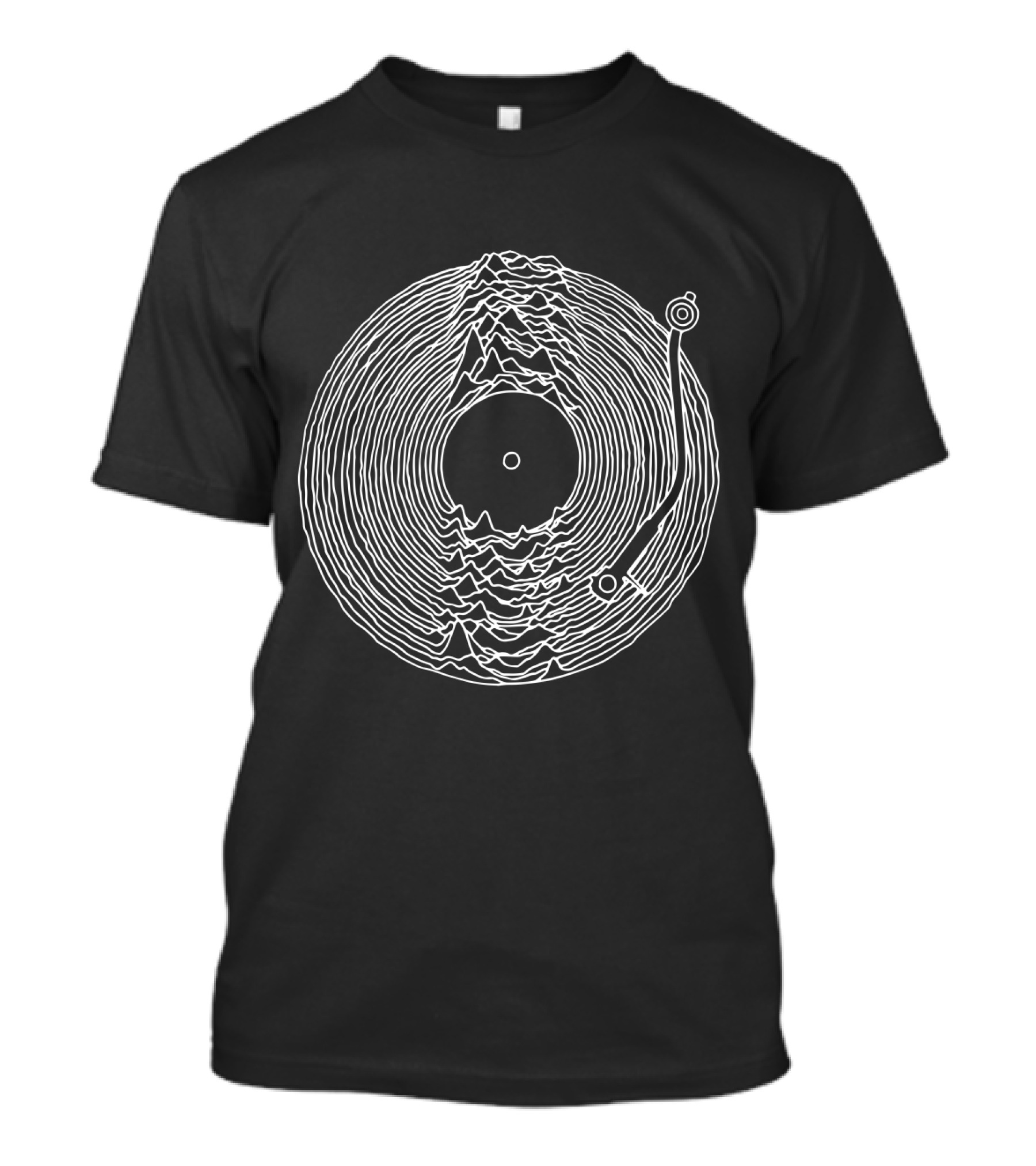 Unknown Pleasures Vinyl Record Style T-Shirt