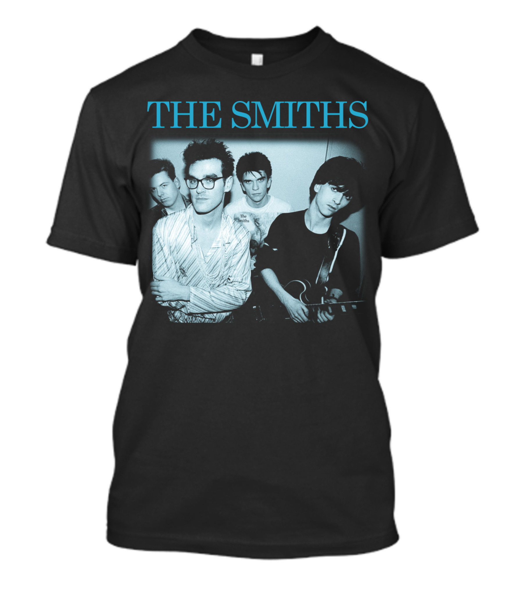 The Smiths Band Photo Black And Blue T-Shirt