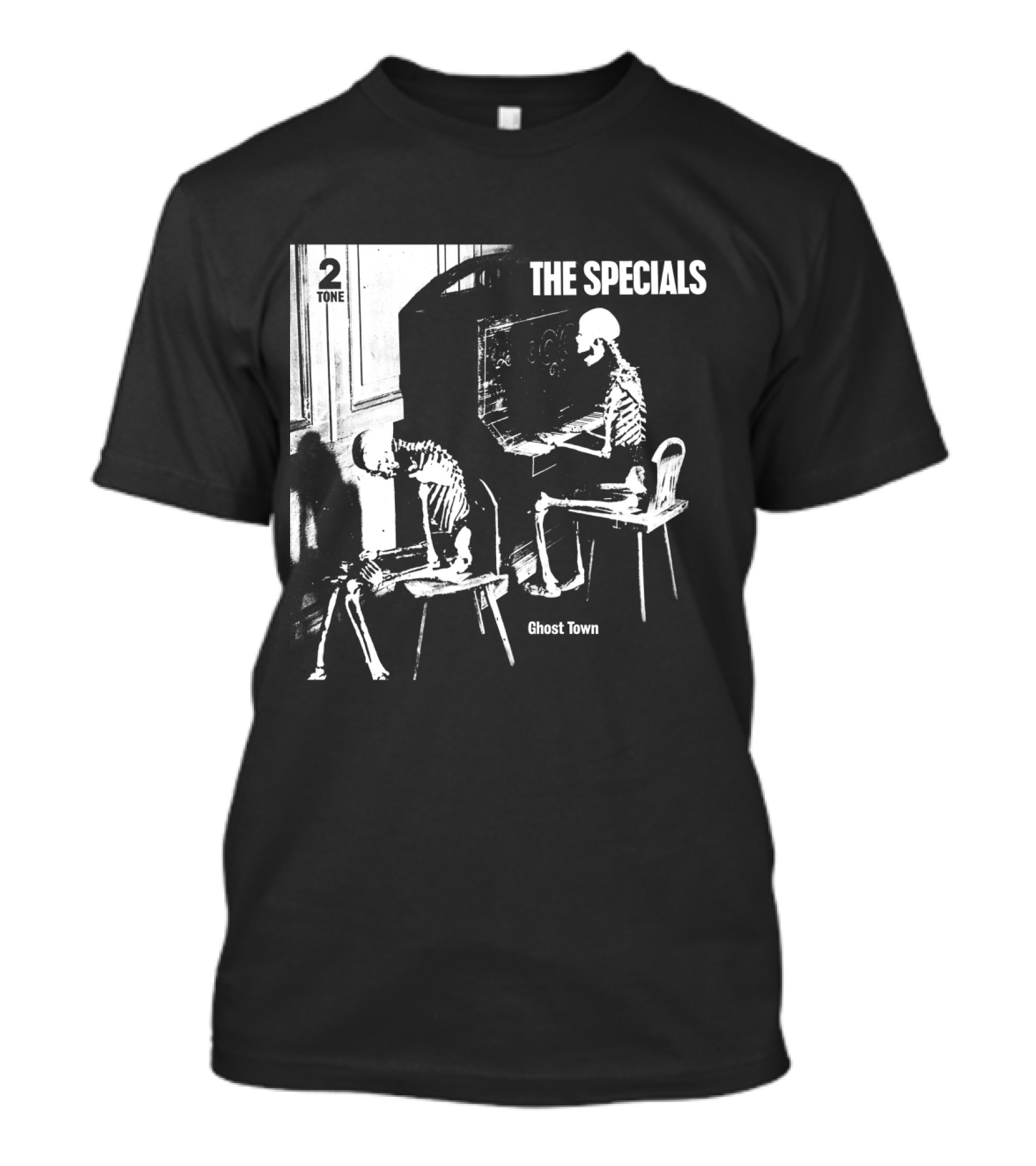 The Specials Ghost Town 2 Tone Skeletons T-Shirt