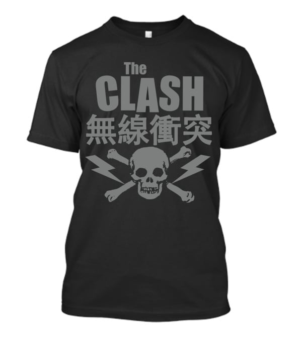 The Clash Skull Crossbones And Lightning Bolts T-Shirt