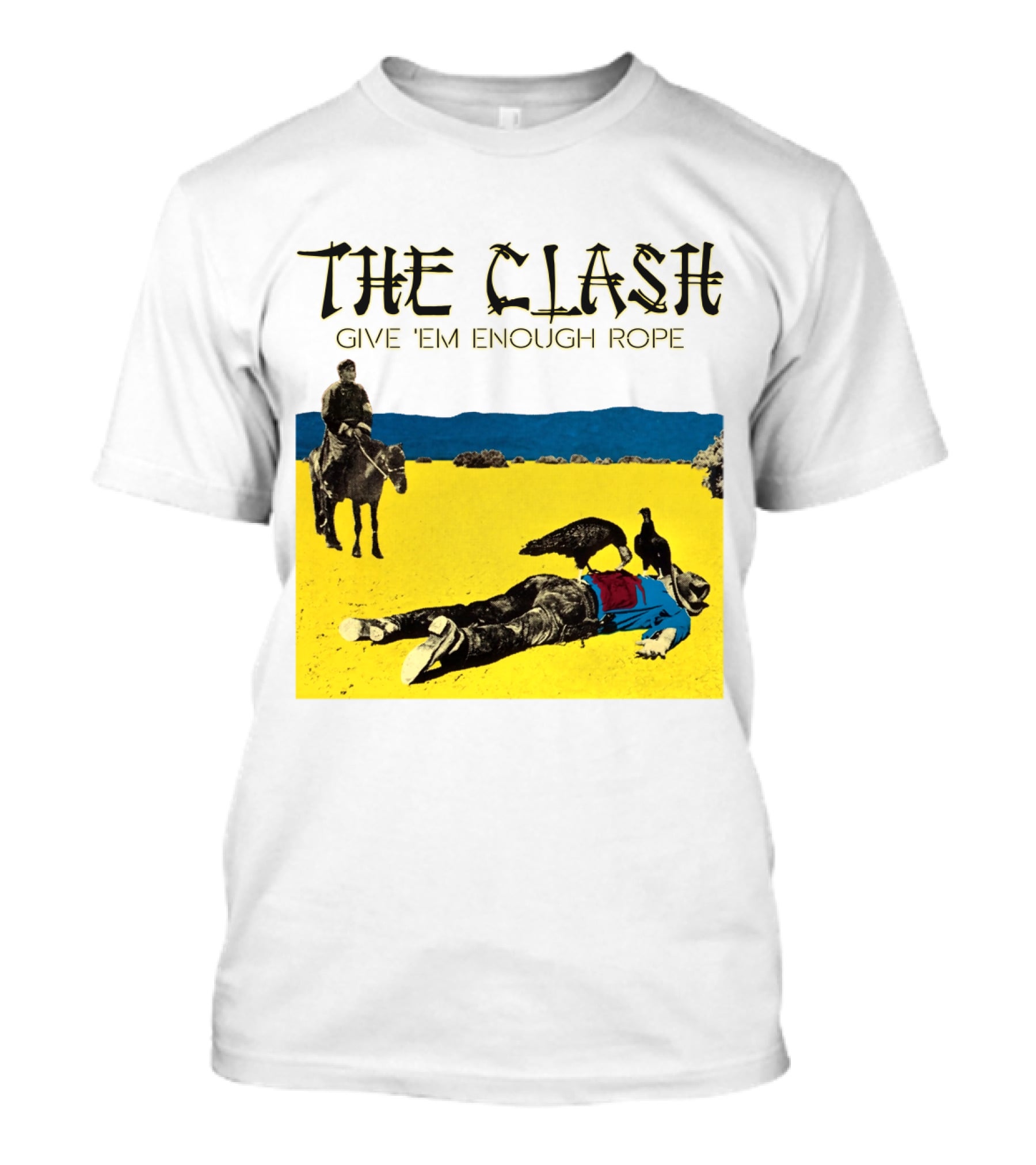 The Clash Give 'Em Enough Rope Album Cover Art With Desert Scene T-Shirt