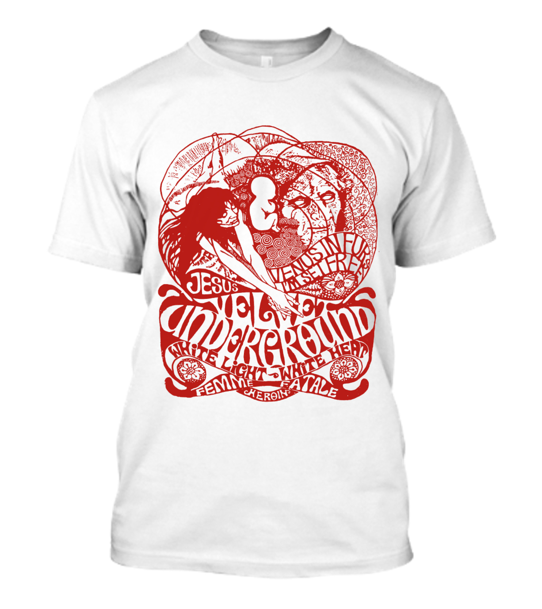 Velvet Underground White Light White Heat Femme Fatale Jesus T-Shirt