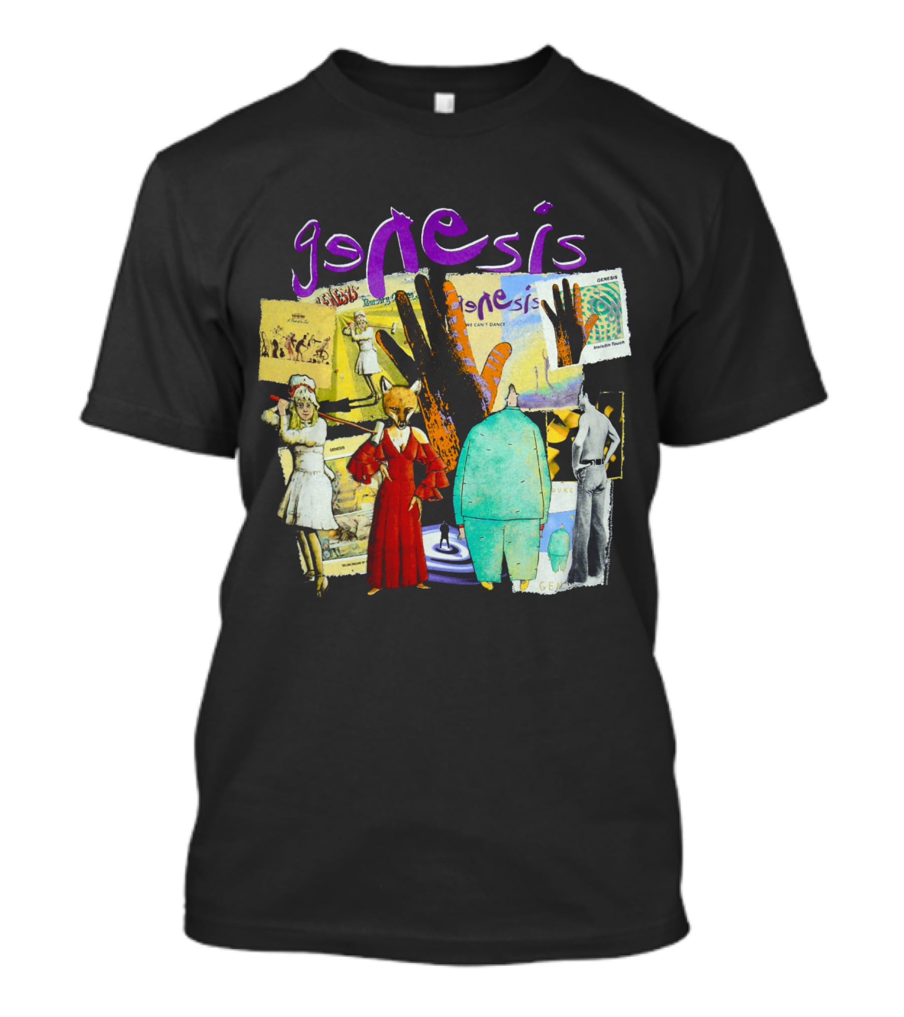 Genesis Collage Retro Album Art Compilation T-Shirt