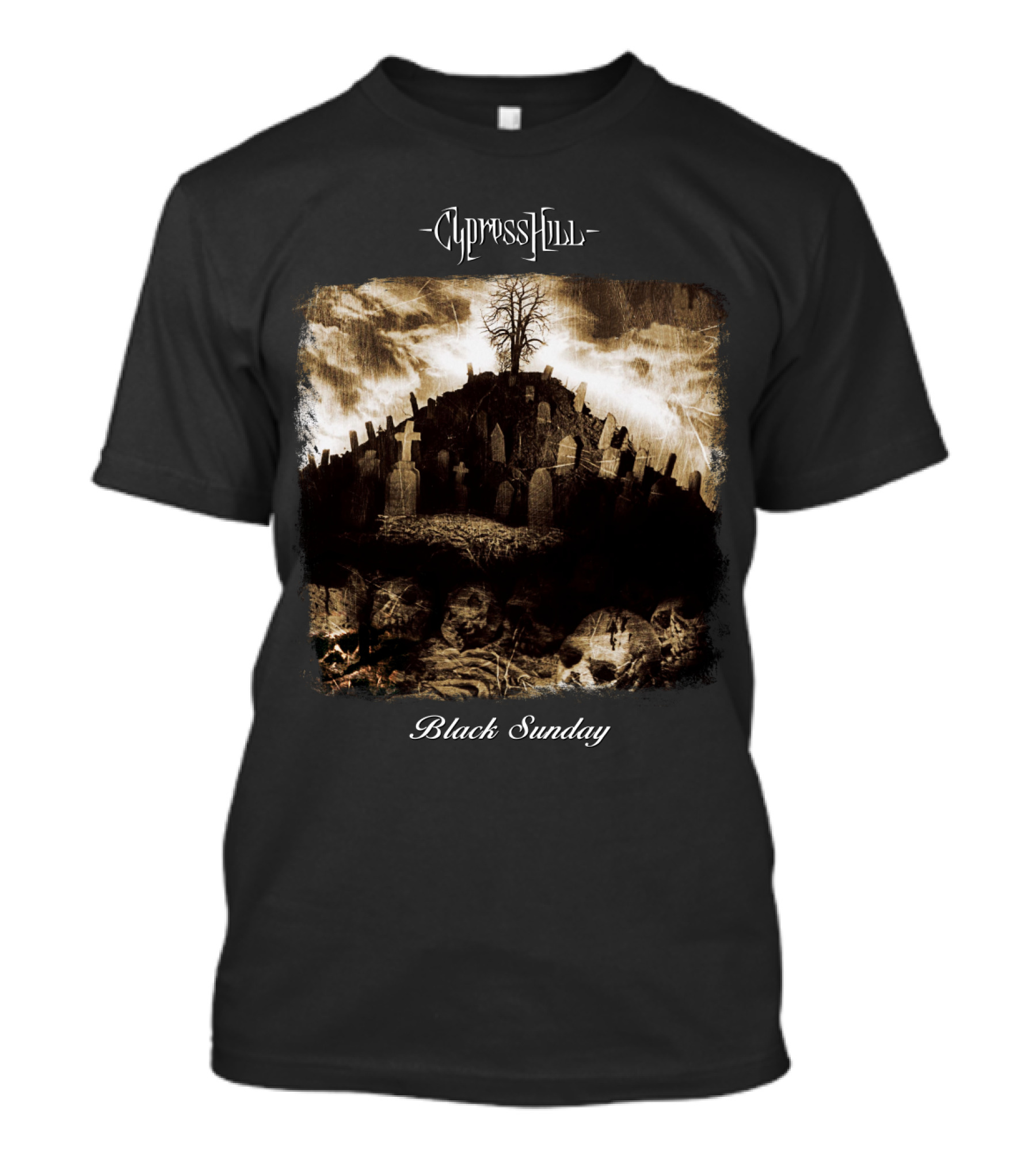 Cypress Hill Black Sunday Graveyard Scene T-Shirt
