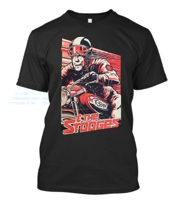 Iggy & The Stooges Motorcycle Racer Retro Art T-Shirt