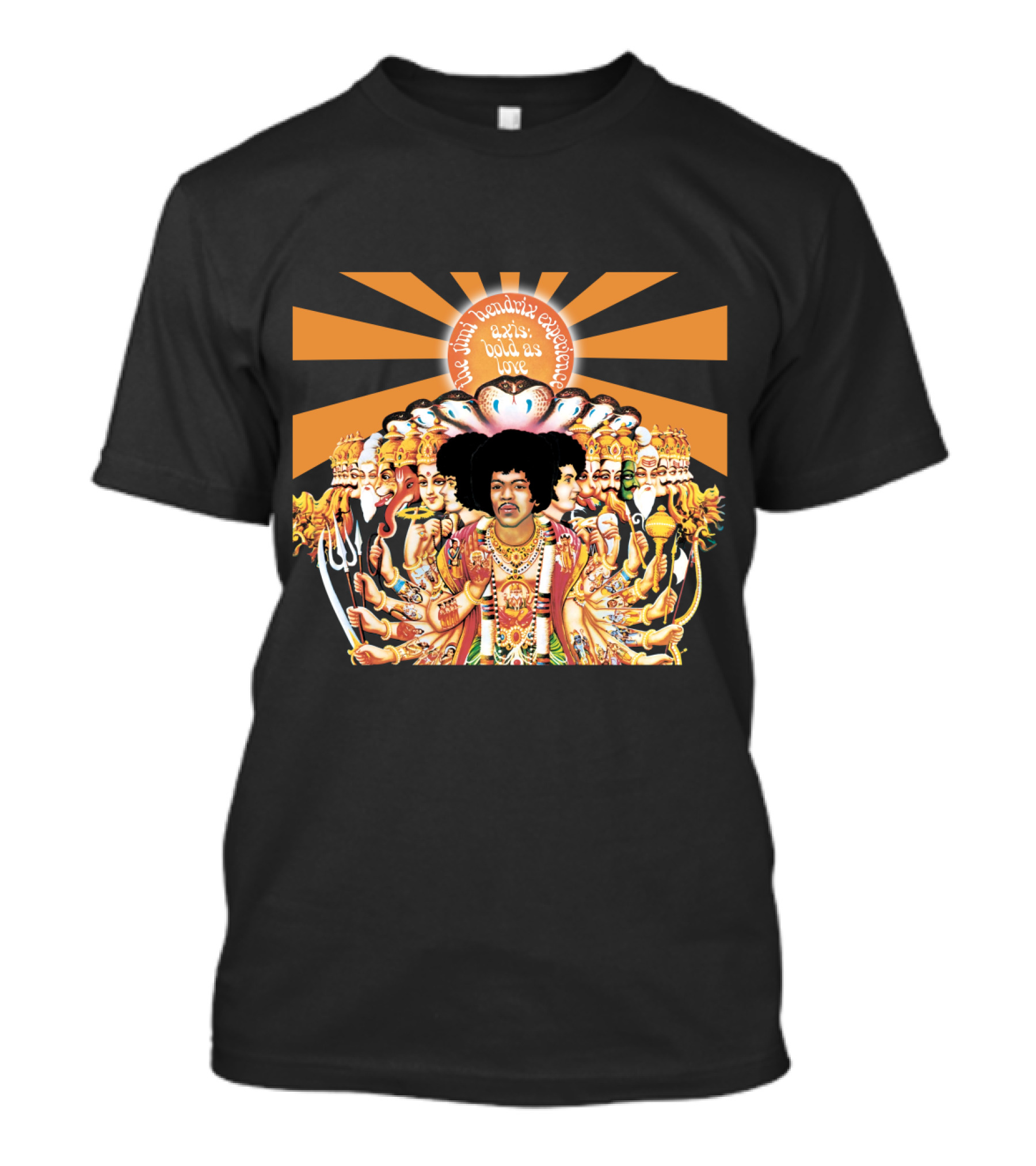 The Jimi Hendrix Experience Axis Bold As Love Psychedelic Sunburst T-Shirt