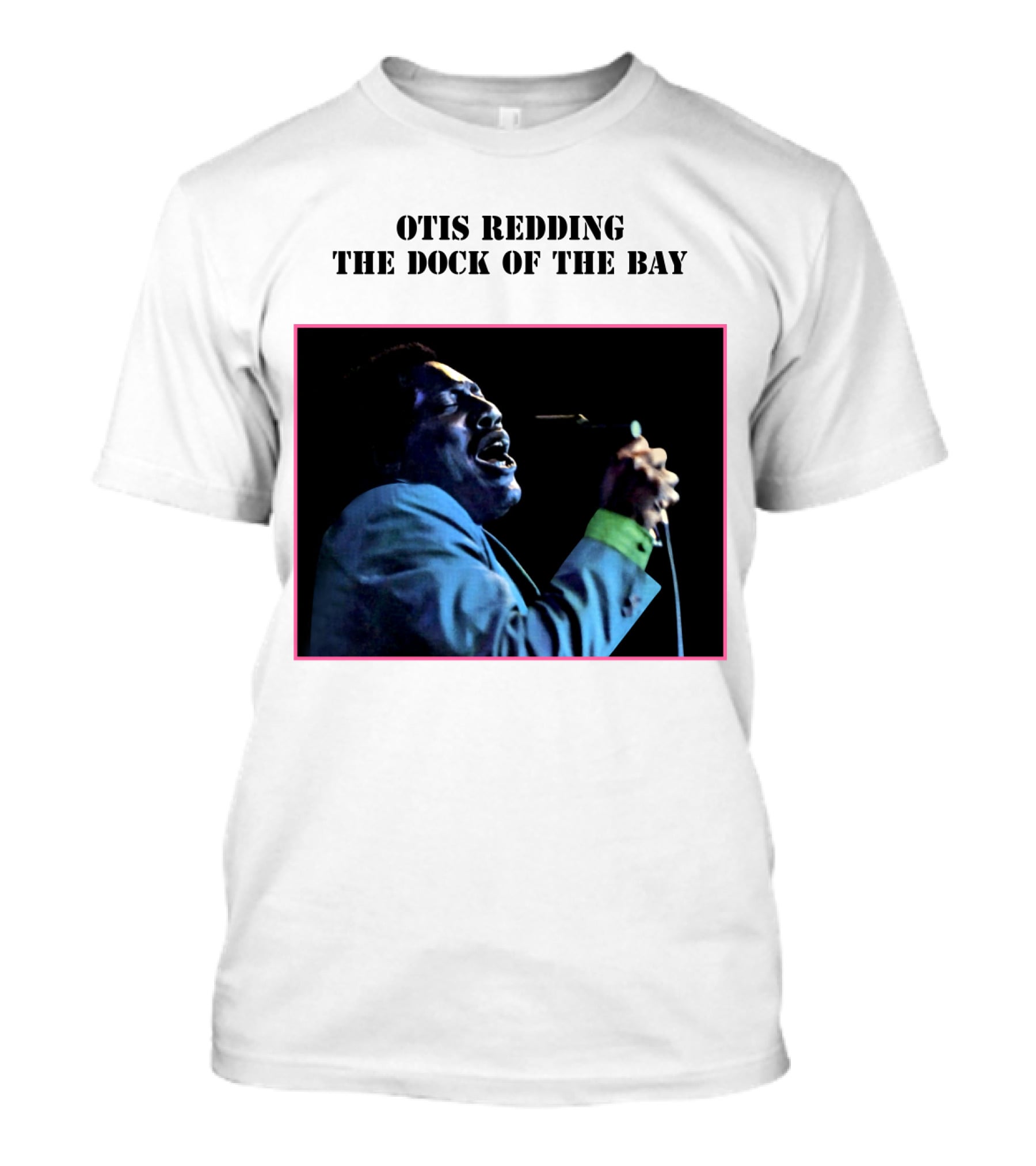 OTIS REDDING THE DOCK OF THE BAY 1968 Blue Suit Performance T-Shirt