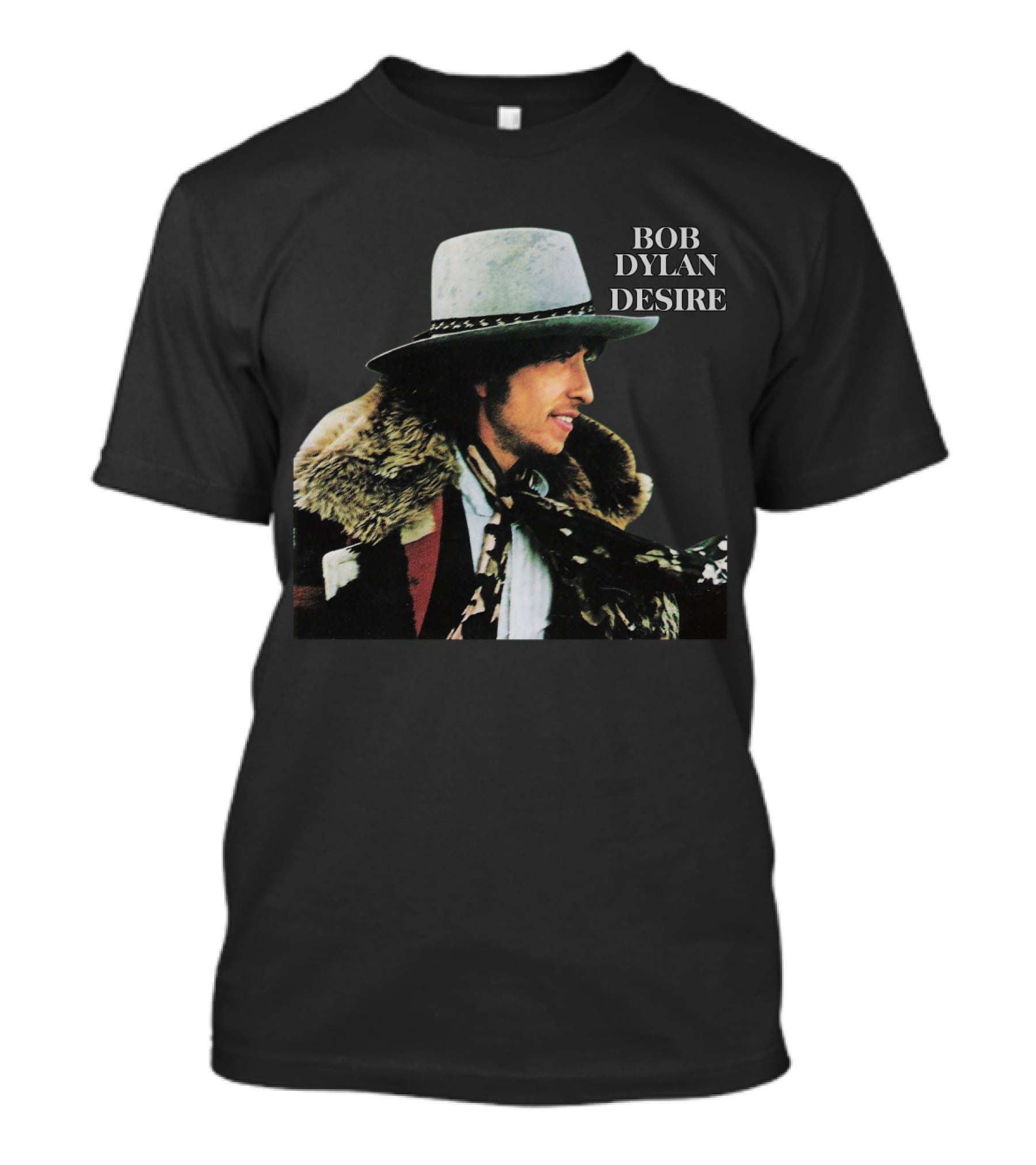 Bob Dylan Desire Fur Coat Hat 1976 Album Cover T-Shirt