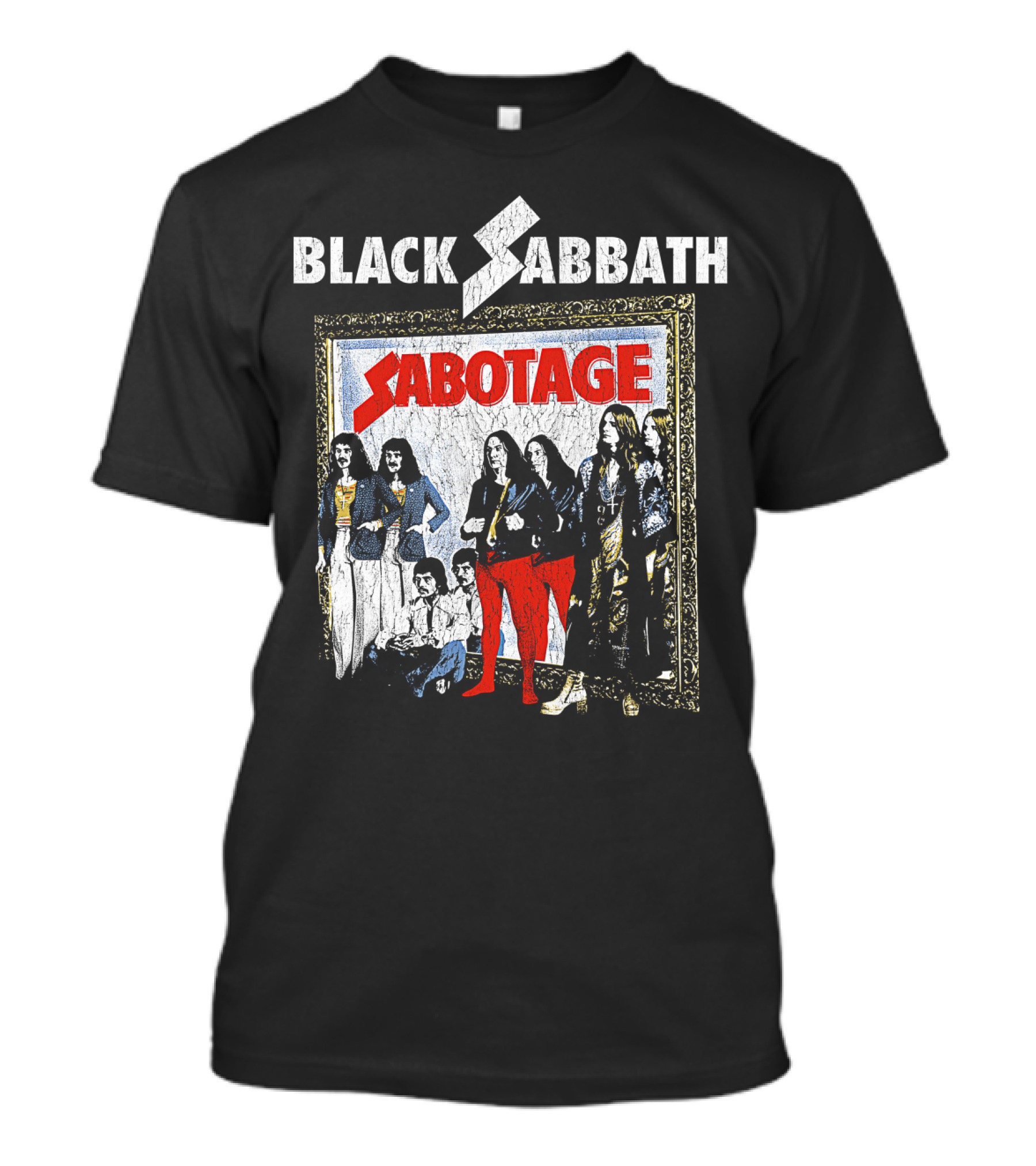 Black Sabbath Sabotage Band Photo IN Frame T-Shirt