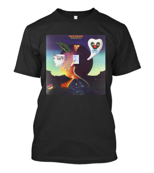 Nick Drake Pink Moon Album Cover Imagery Cup Heart Leaf Painting T-Shirt