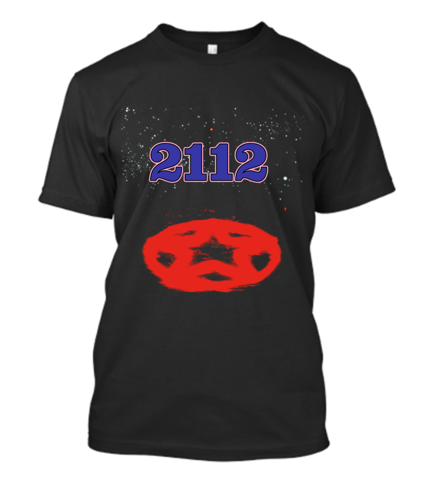 Rush 2112 Star Symbol With Cosmic Background T-Shirt