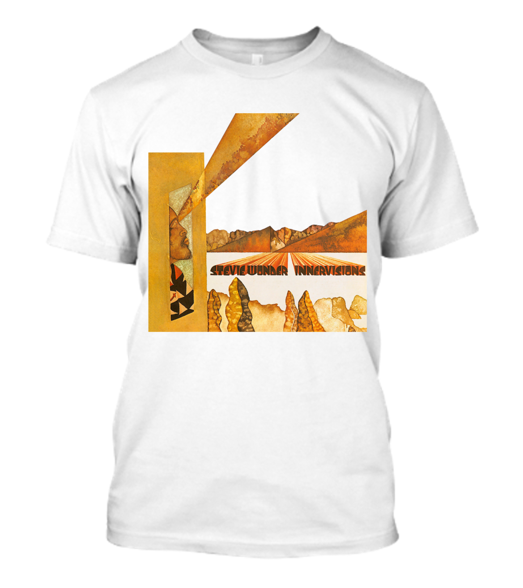 Stevie Wonder Innervisions Album Art Landscape Motif T-Shirt