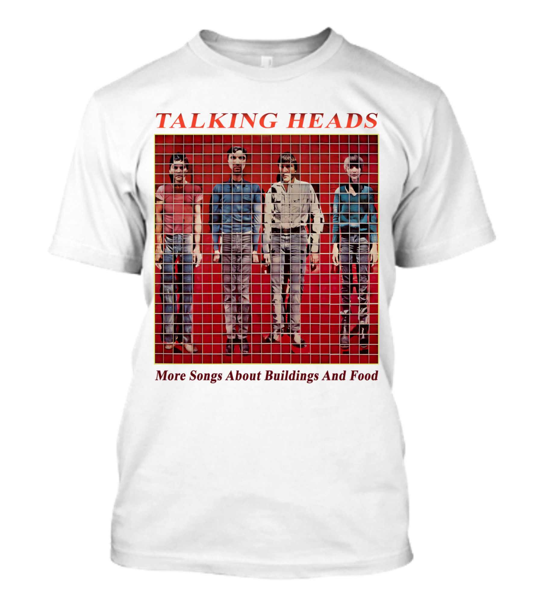 TALKING HEADS More Songs About Buildings And Food Album Cover With Grid T-Shirt