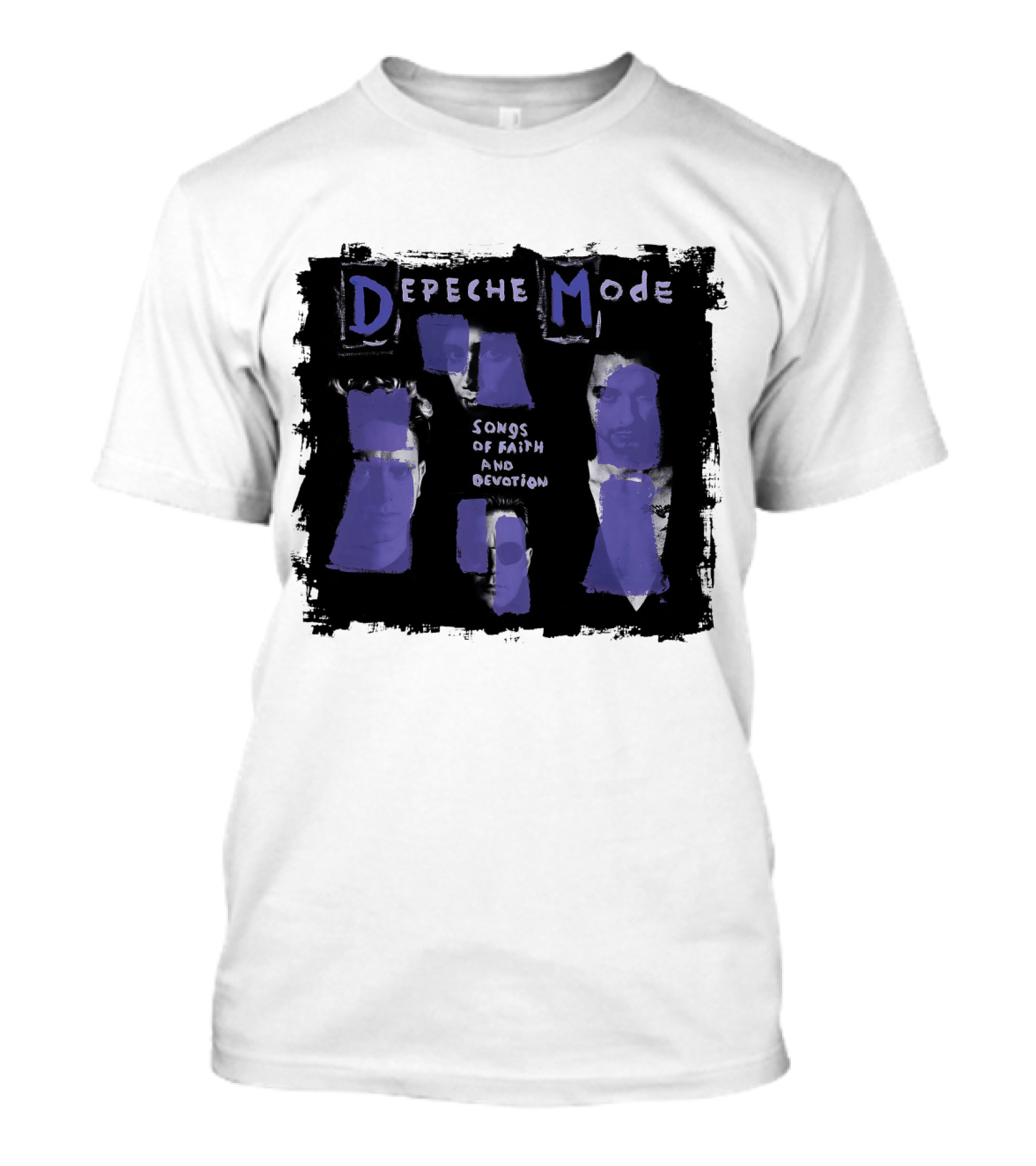 Depeche Mode Songs Of Faith And Devotion Album Art Purple Faces T-Shirt