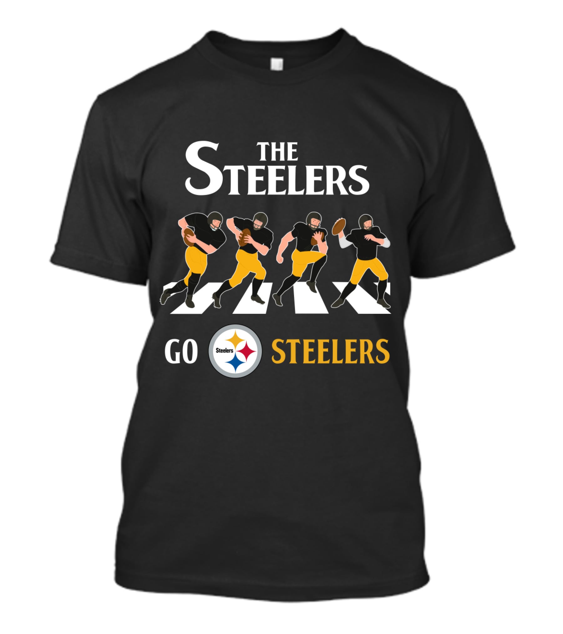 The Steelers Go Steelers Abbey Road Football T-Shirt