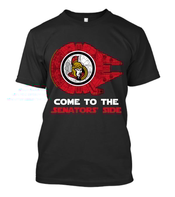 Come To The Senators' Side Millennium Falcon Ottawa Senators T-Shirt