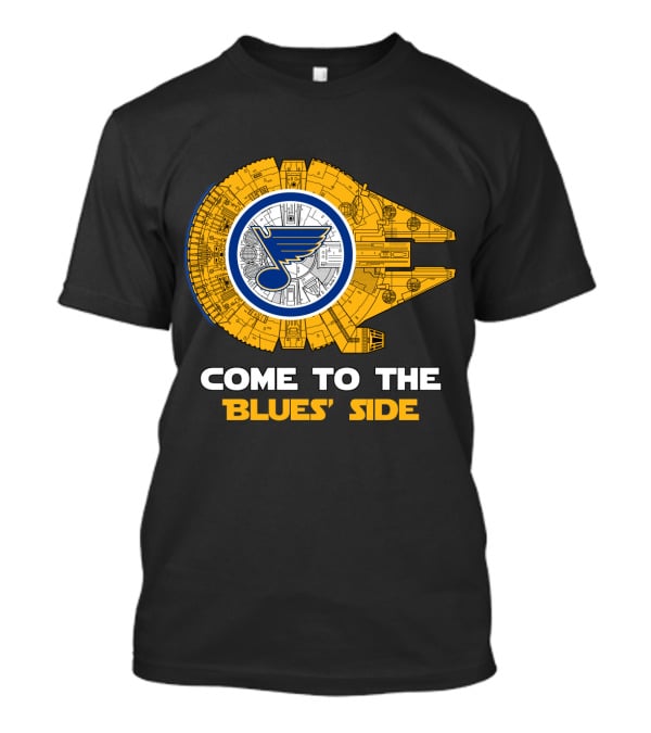 Come To The Blues' Side St. Louis Blues Millennium Falcon T-Shirt