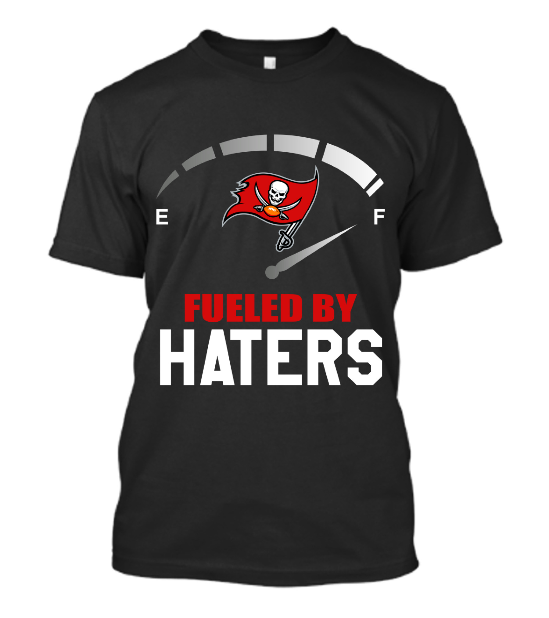 Fueled By Haters Tampa Bay Buccaneers Football Logo Stadium Energy T-Shirt