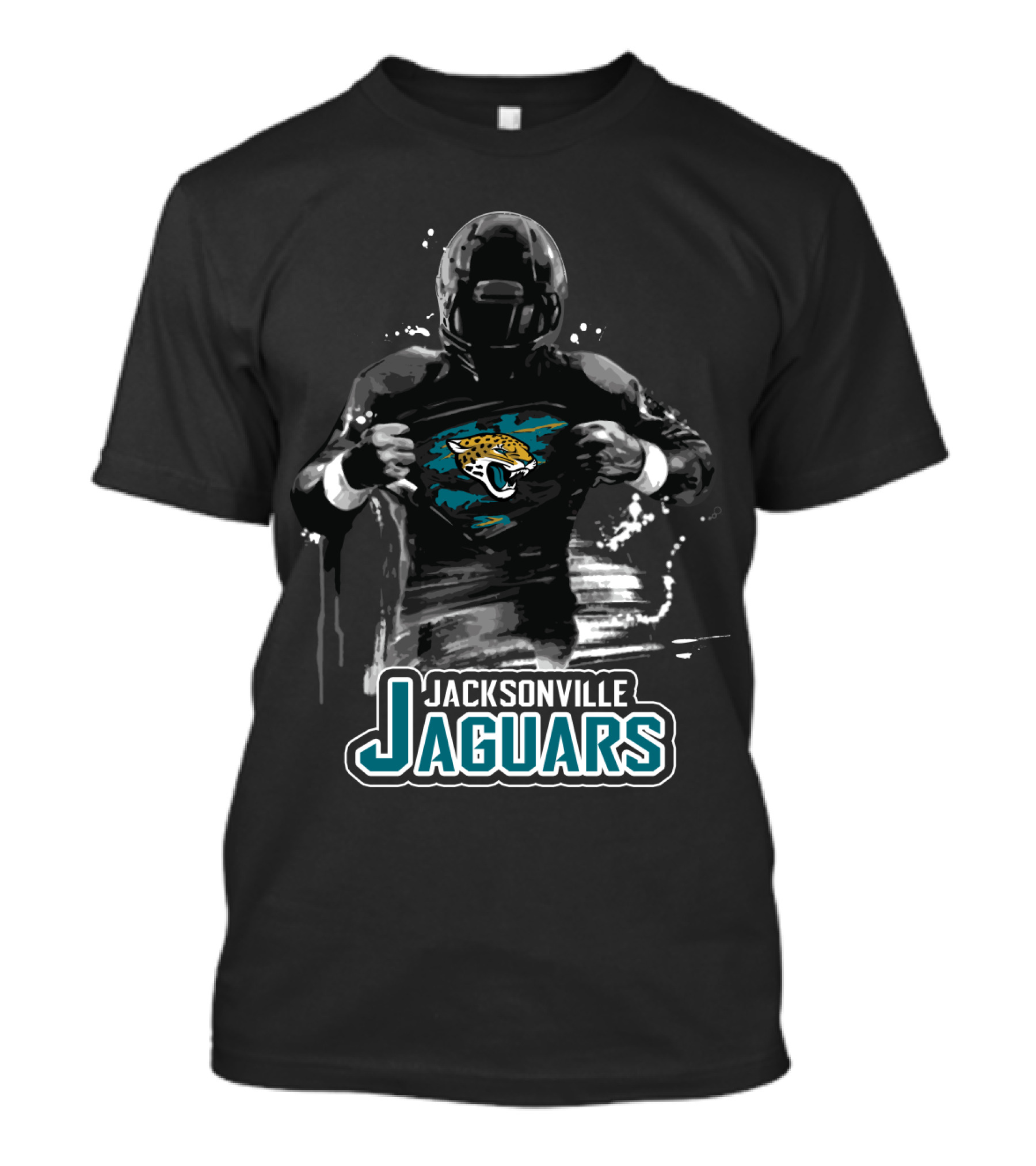 Jacksonville Jaguars Nfl Football Player In Action T-Shirt