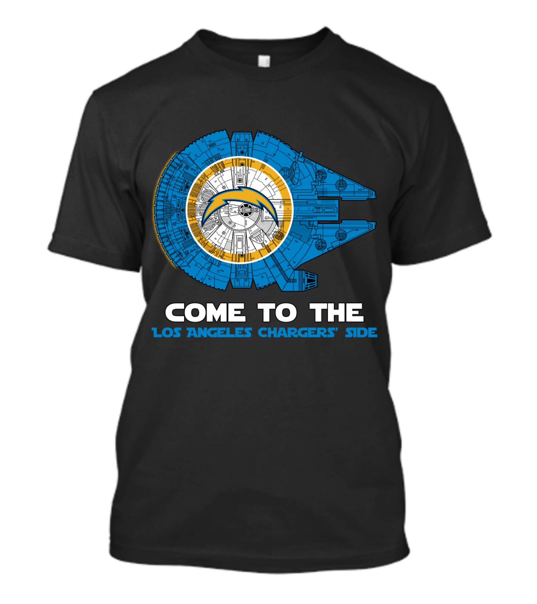 Come To The 'Los Angeles Chargers’ Side Millennium Falcon T-Shirt