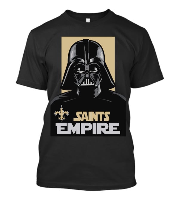 New Orleans Saints Empire Darth Vader Iconic Crossover Football T-Shirt