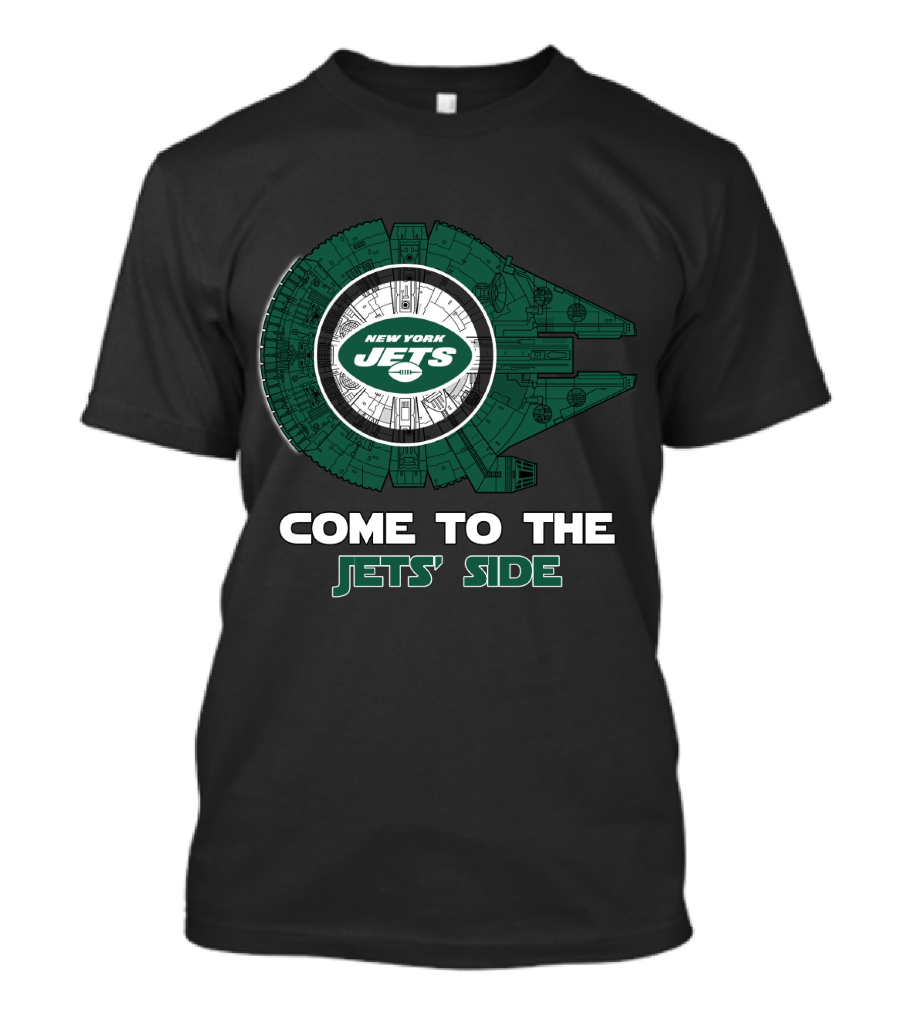 New York Jets Come To The Jets' Side Millennium Falcon T-Shirt