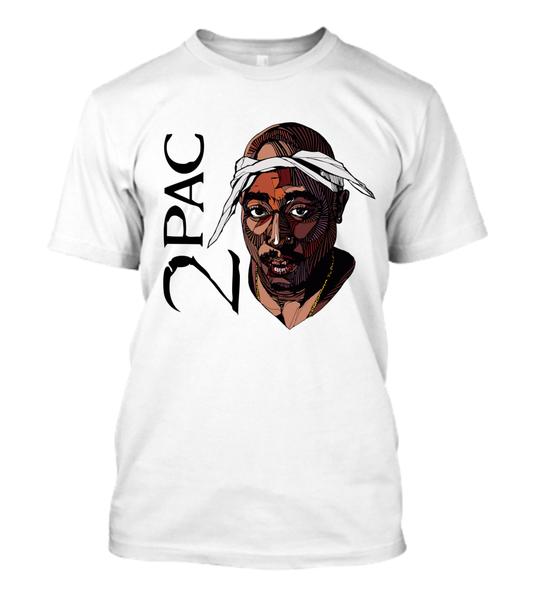 Tupac Shakur 2Pac Bandana Rapn T-Shirt