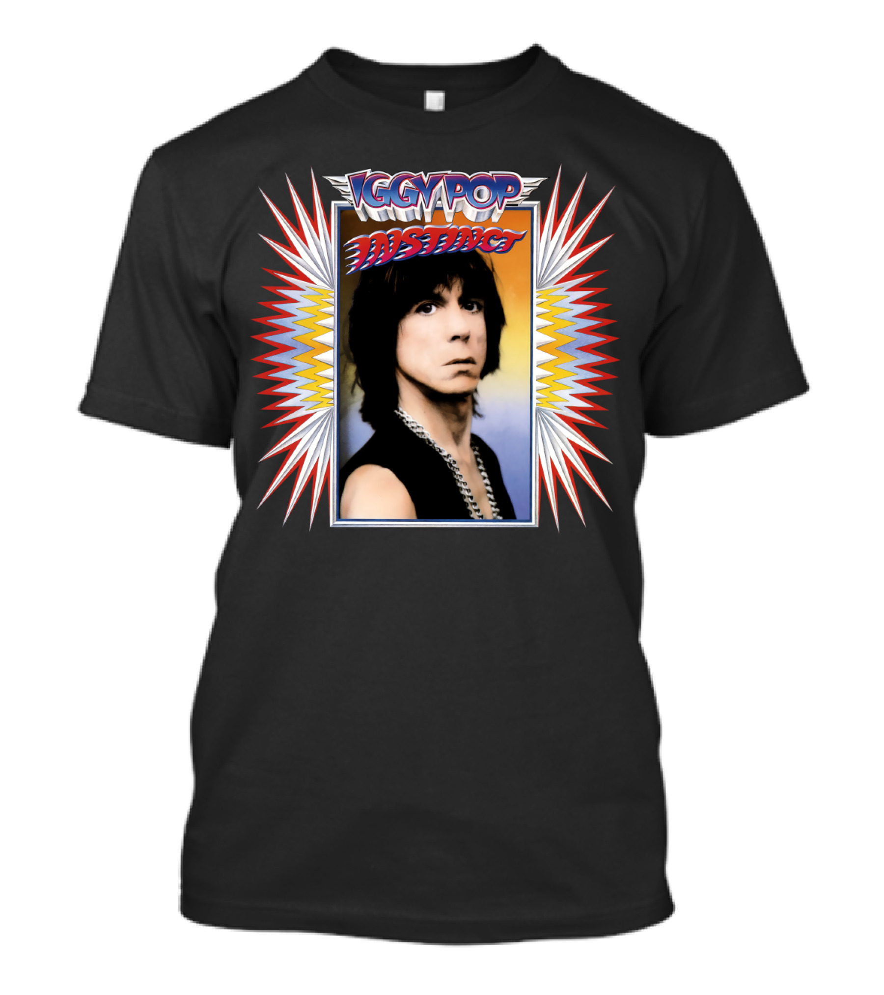 Iggy Pop Instinct Album Cover Vintage Style T-Shirt