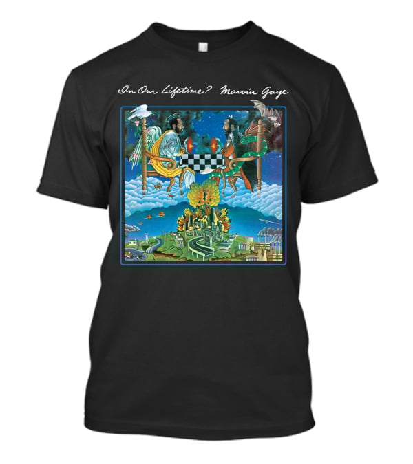 In Our Lifetime? Marvin Gaye Album Checkerboard Angels Earth Journey T-Shirt