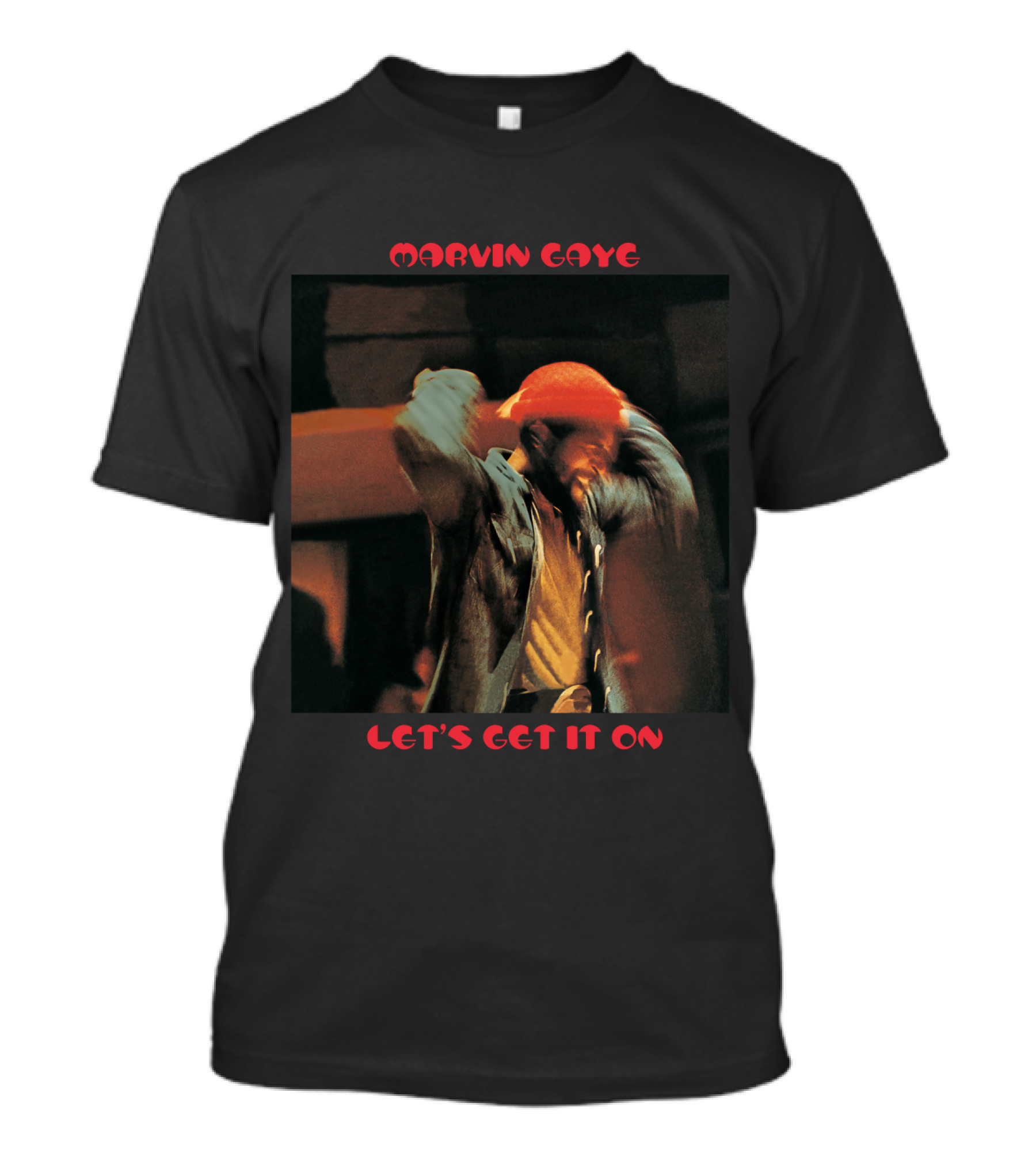 Marvin Gaye Let's Get It On Album Cover Image T-Shirt