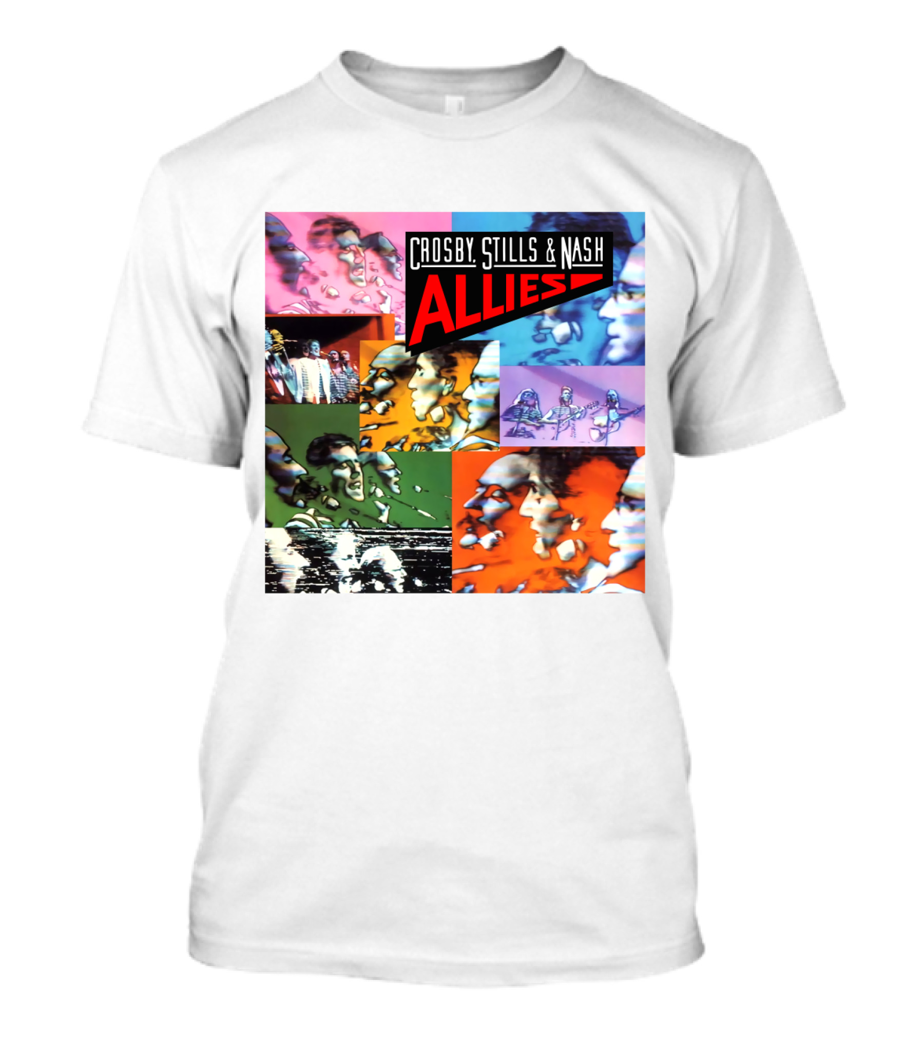 Crosby, Stills And Nash Allies Album Collage T-Shirt